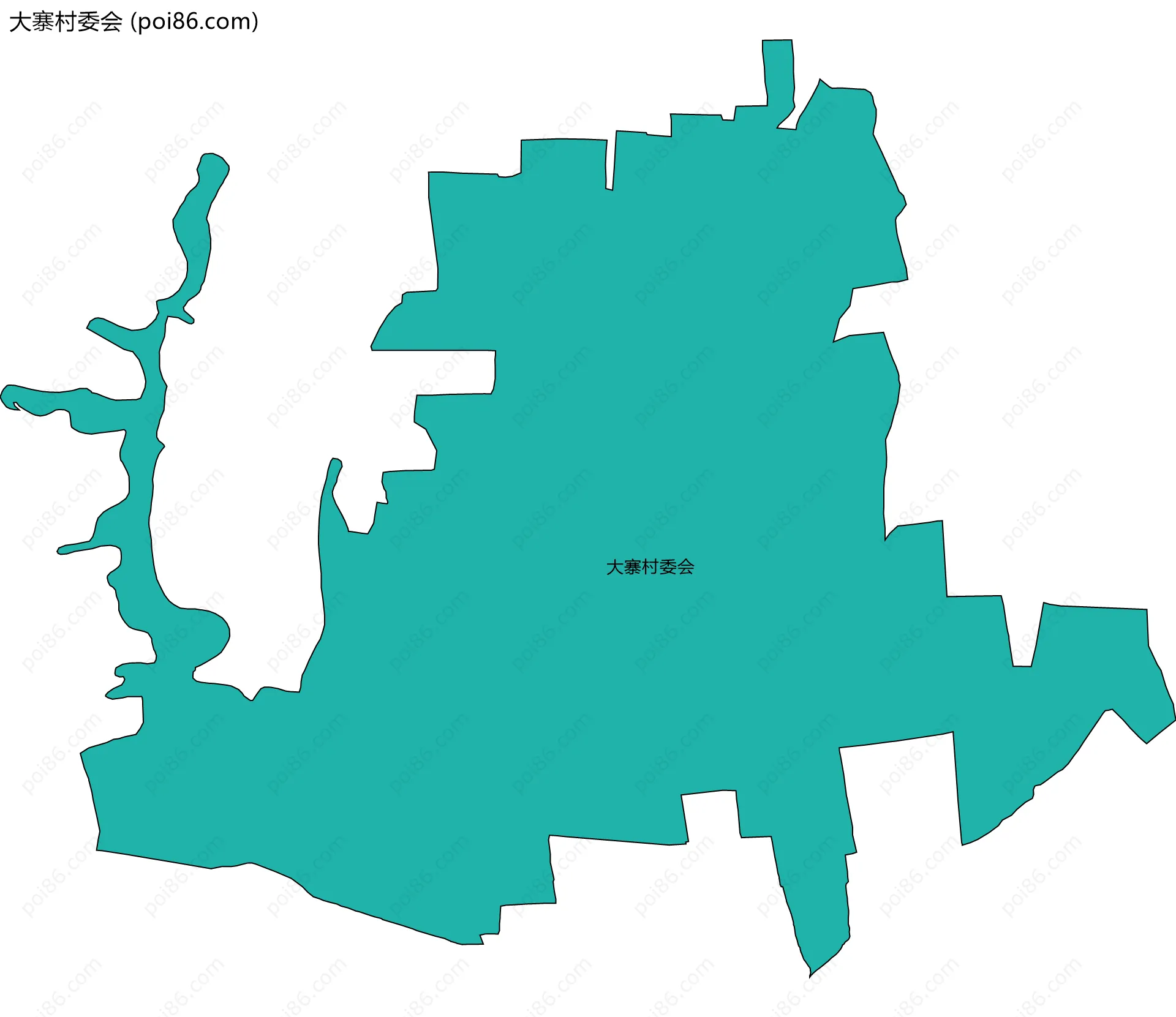 大寨村委会边界地图