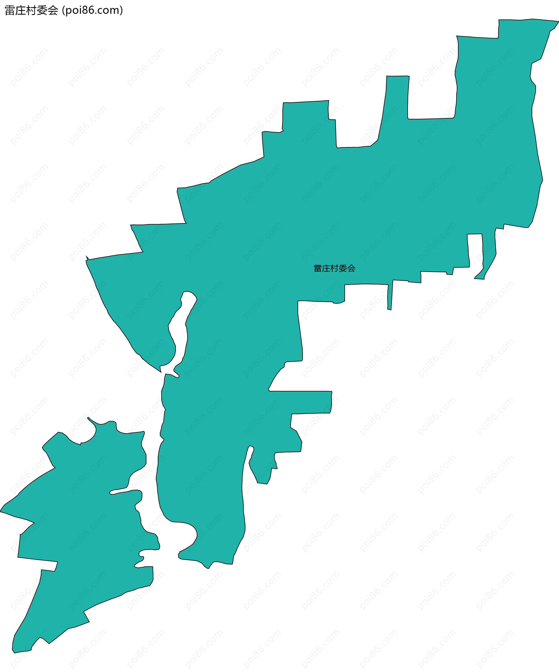 雷庄村委会边界地图