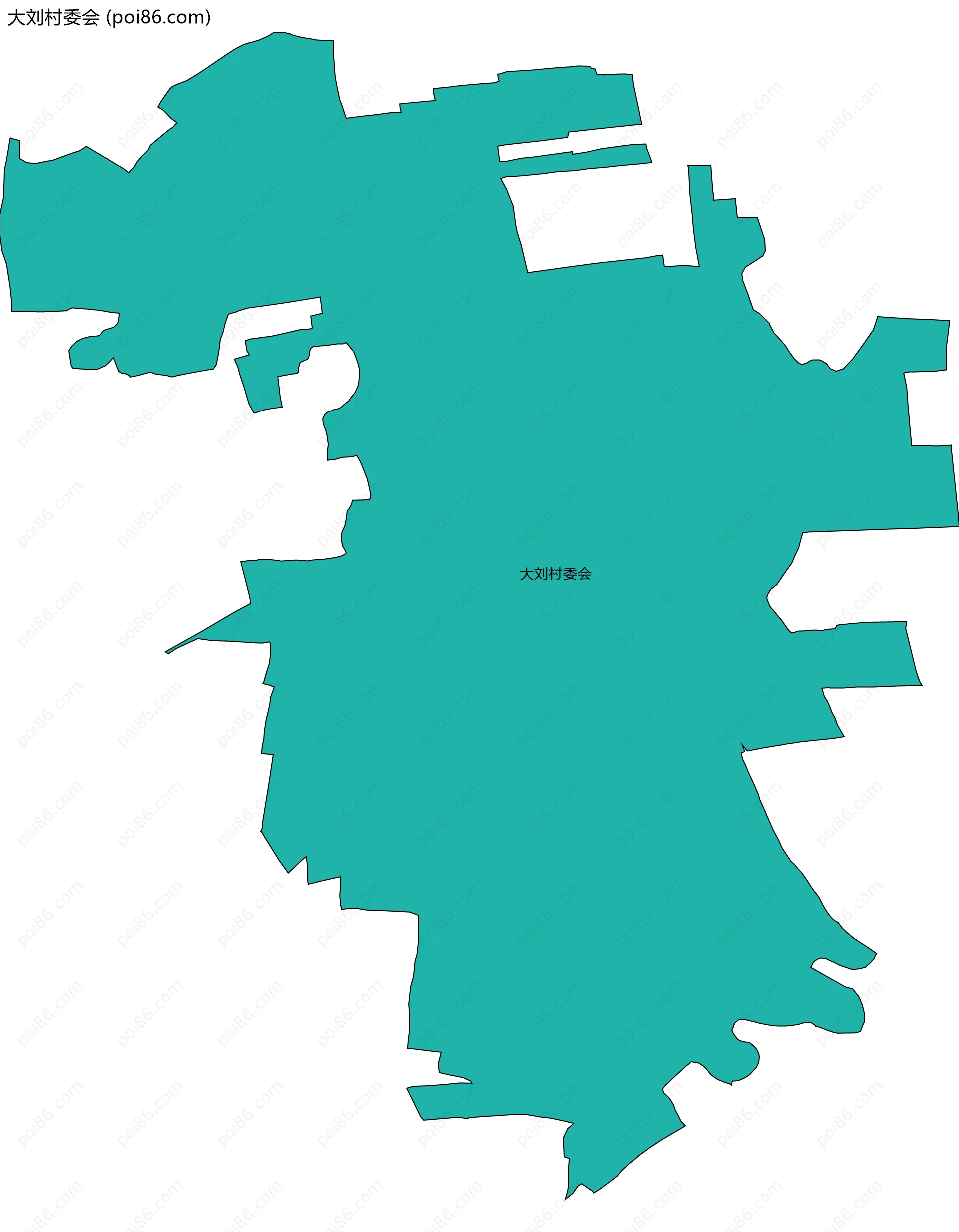 大刘村委会边界地图