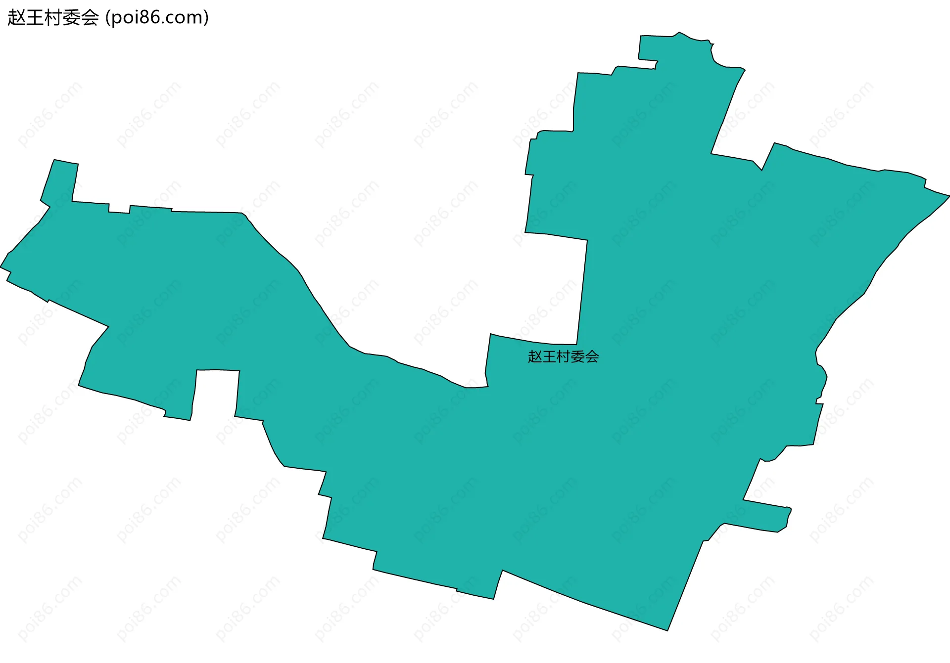 赵王村委会边界地图