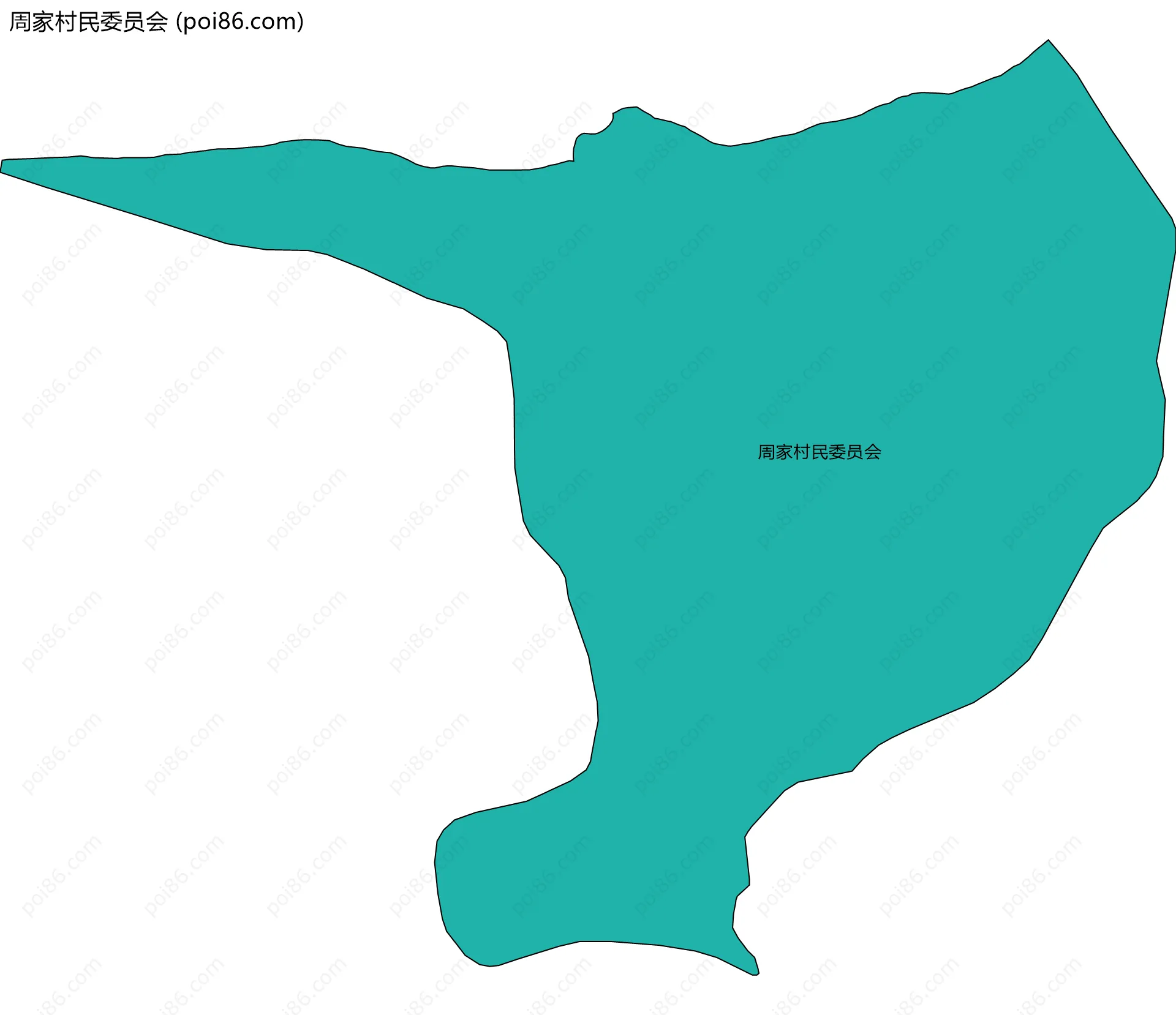 周家村民委员会边界地图