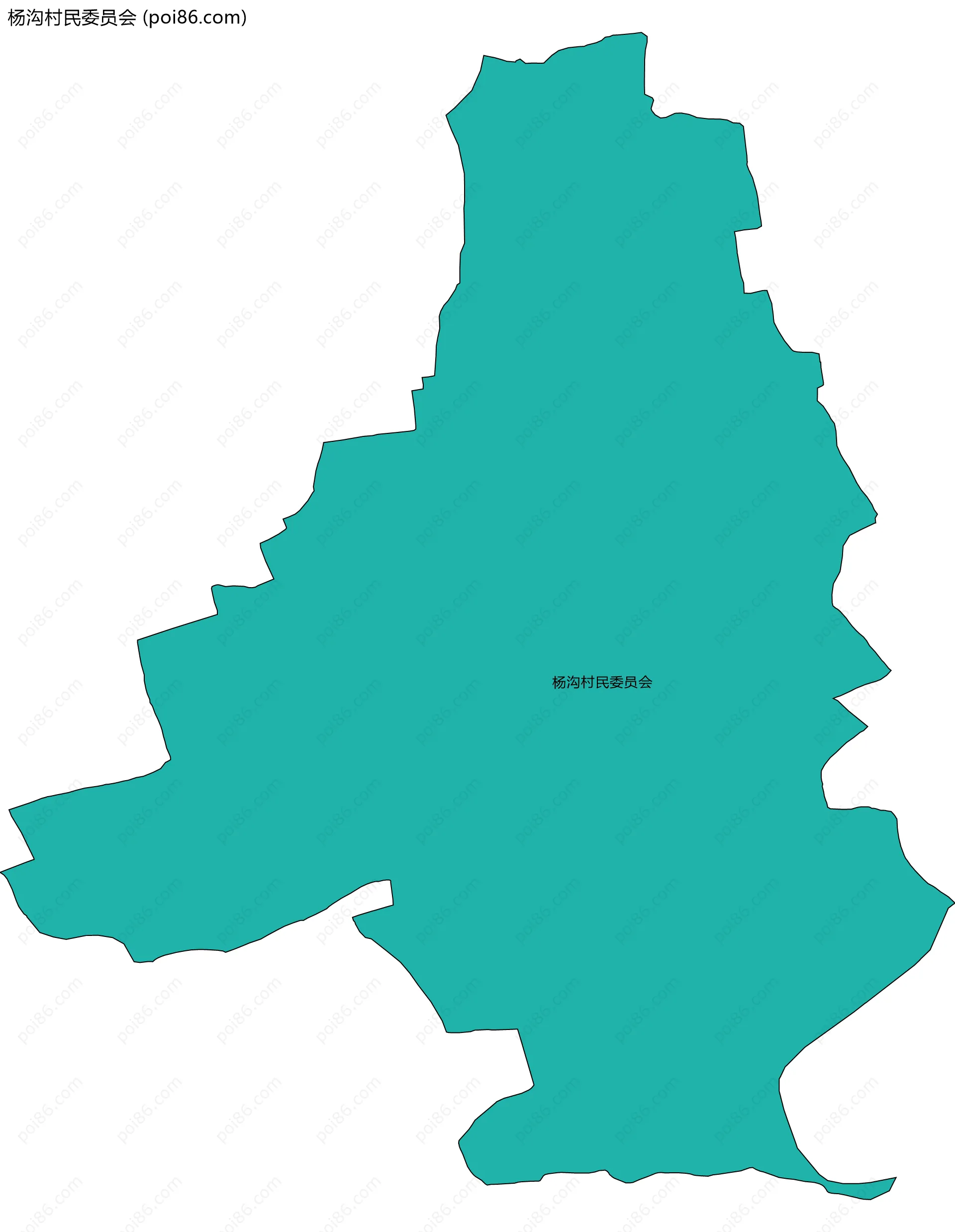 杨沟村民委员会边界地图