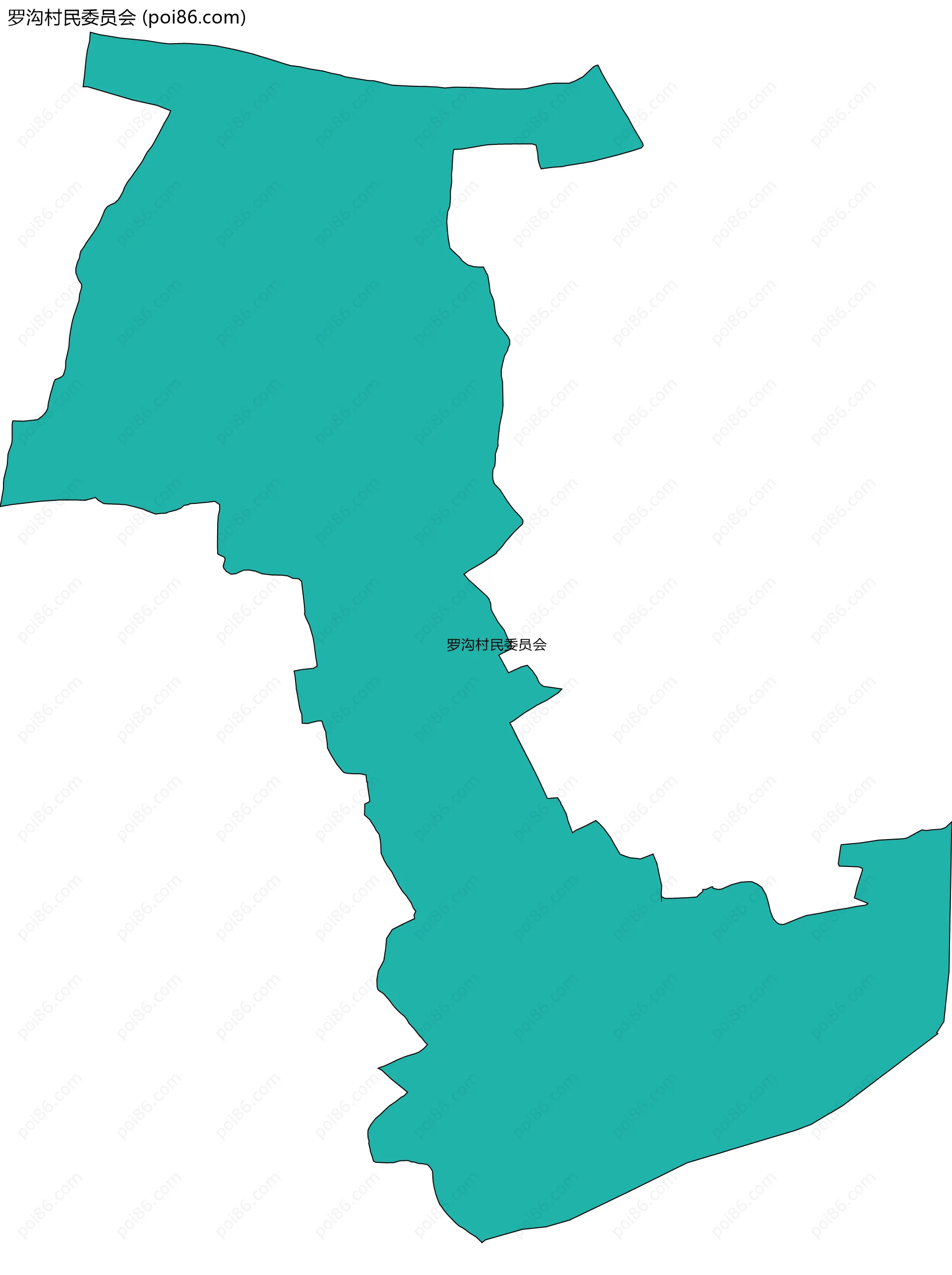 罗沟村民委员会边界地图