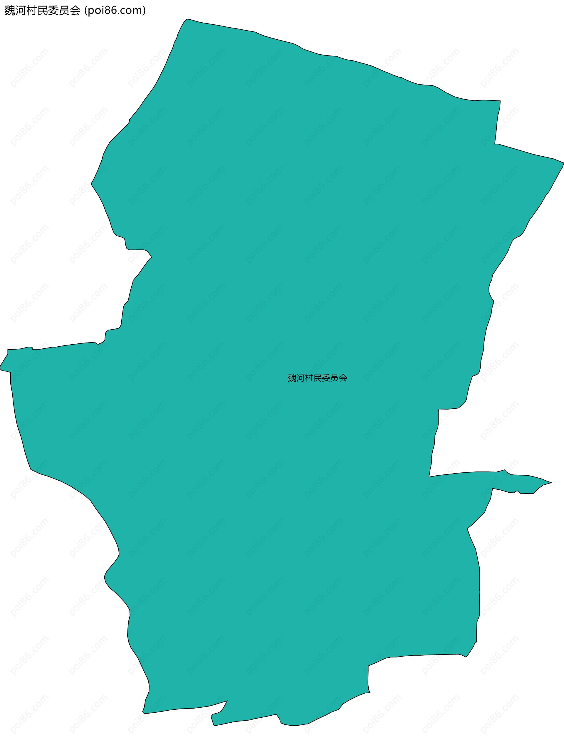 魏河村民委员会边界地图