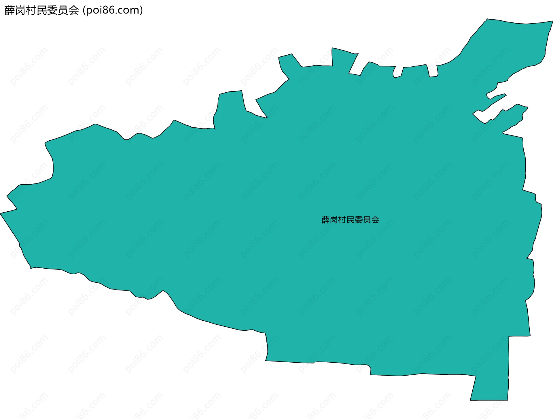 薛岗村民委员会边界地图