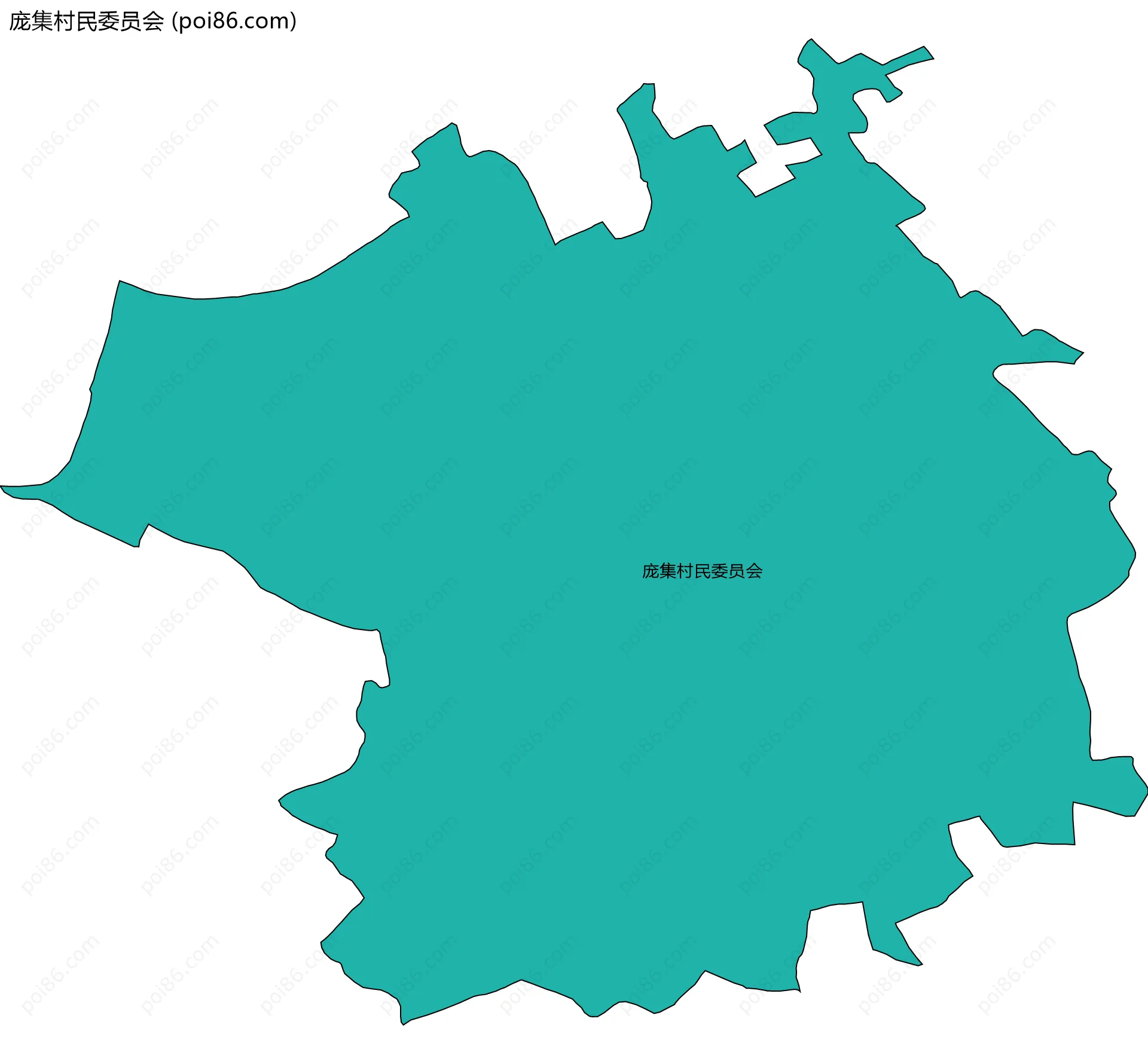 庞集村民委员会边界地图