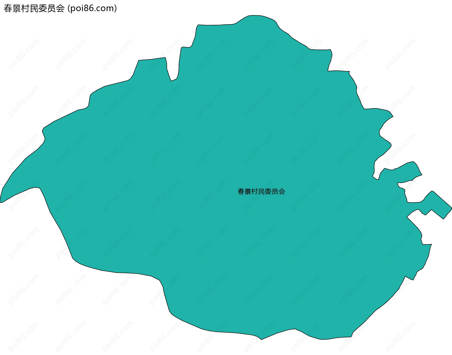 春景村民委员会边界地图