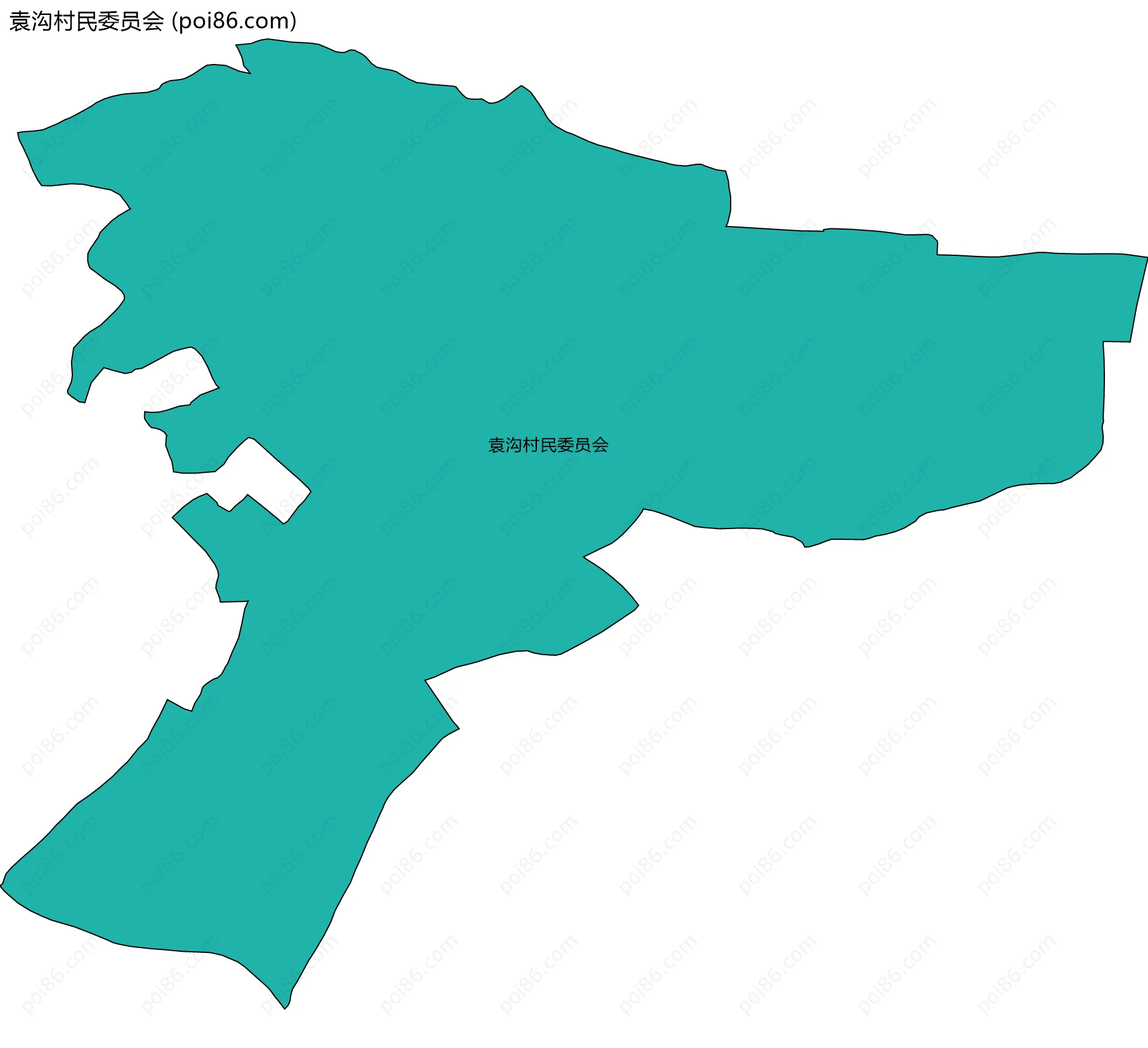 袁沟村民委员会边界地图