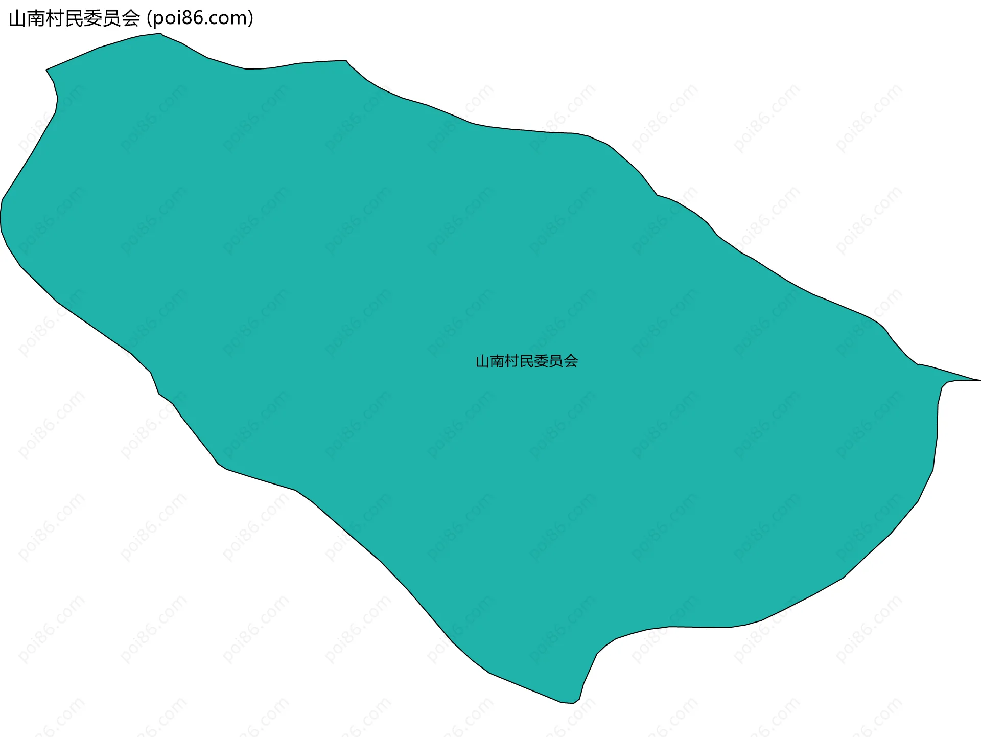 山南村民委员会边界地图
