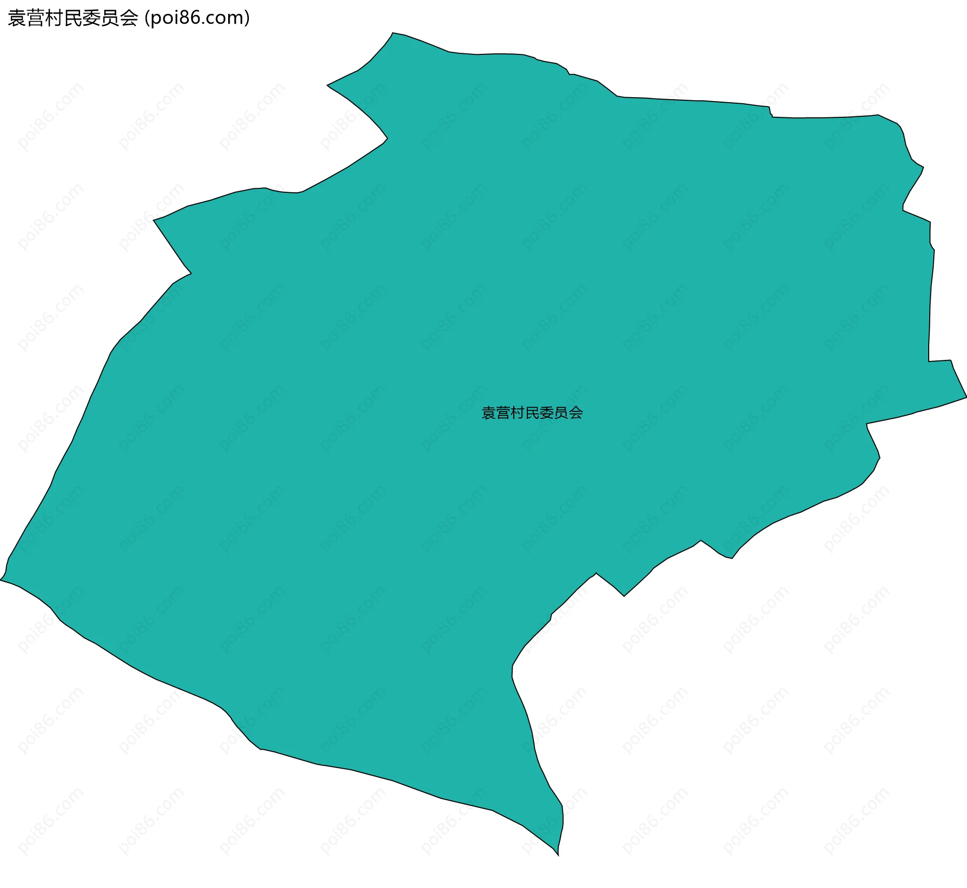 袁营村民委员会边界地图