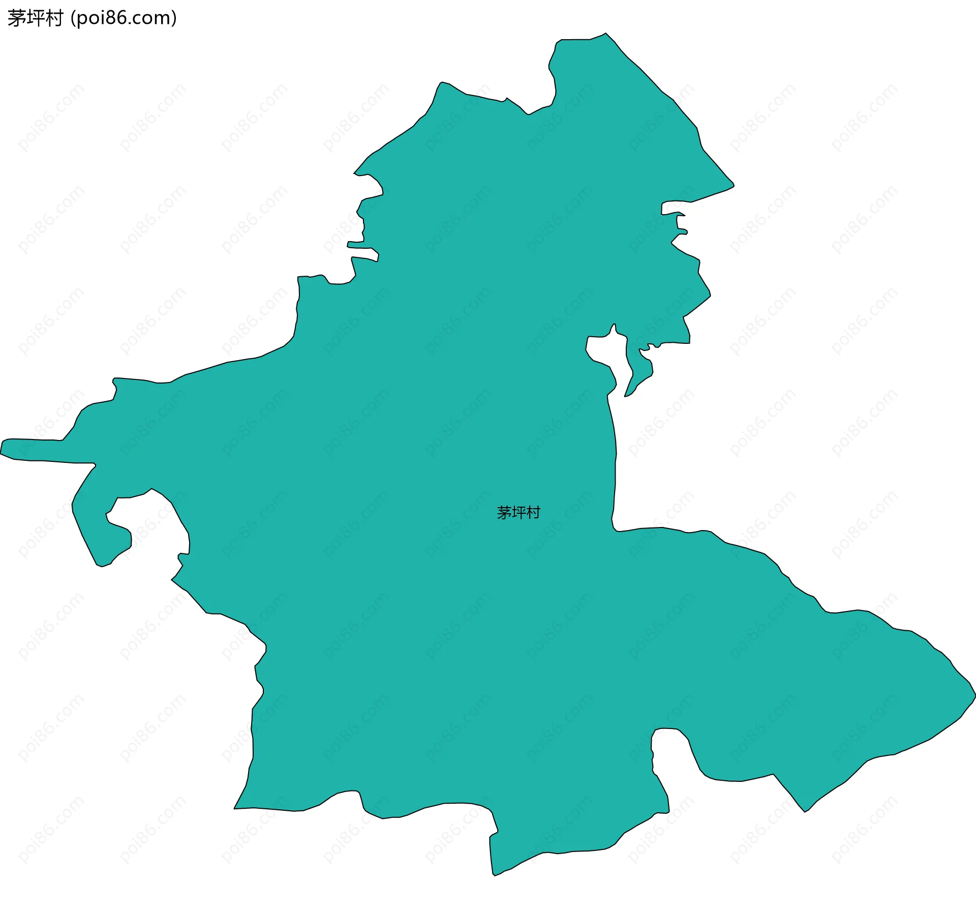 茅坪村边界地图