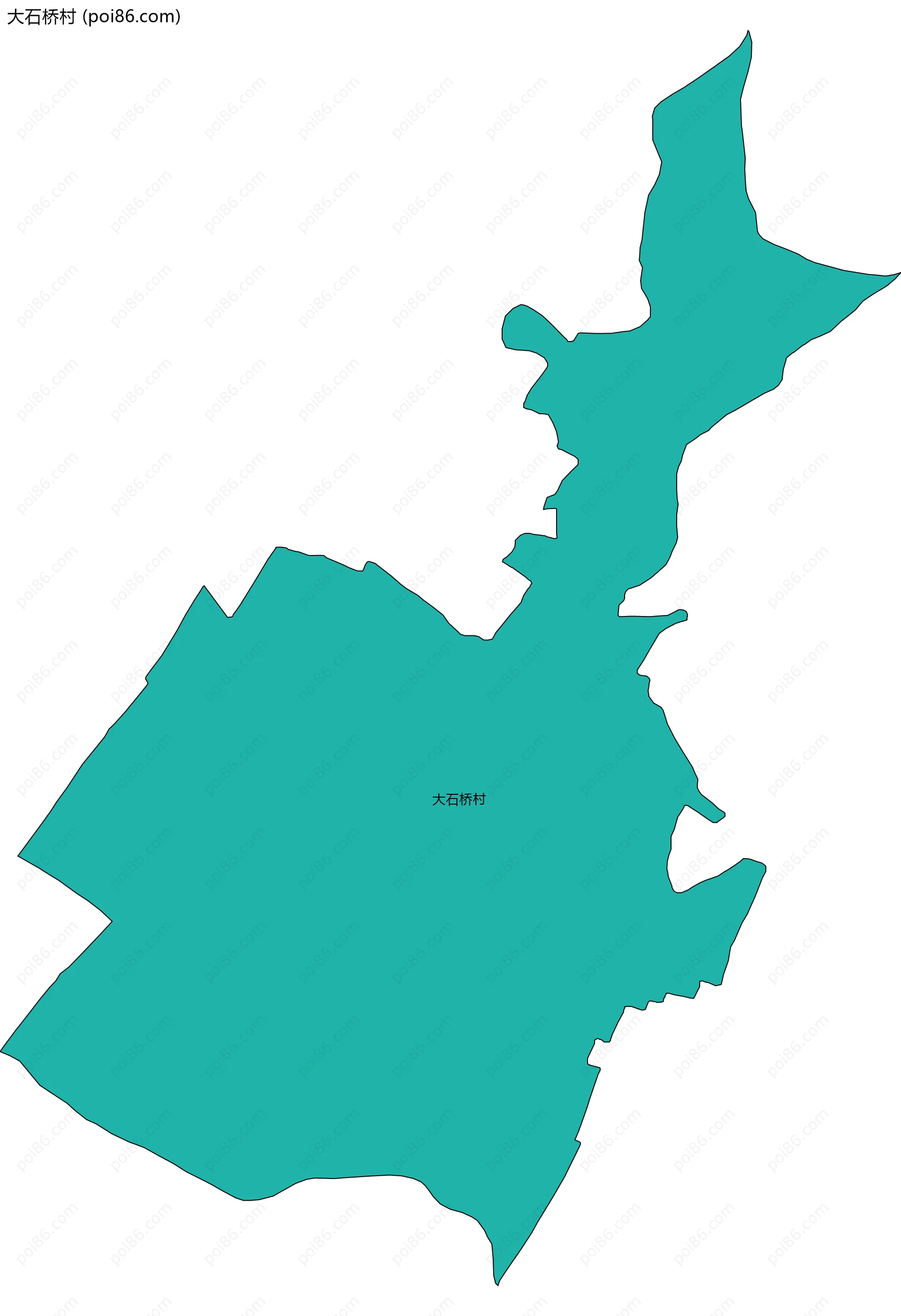 大石桥村边界地图