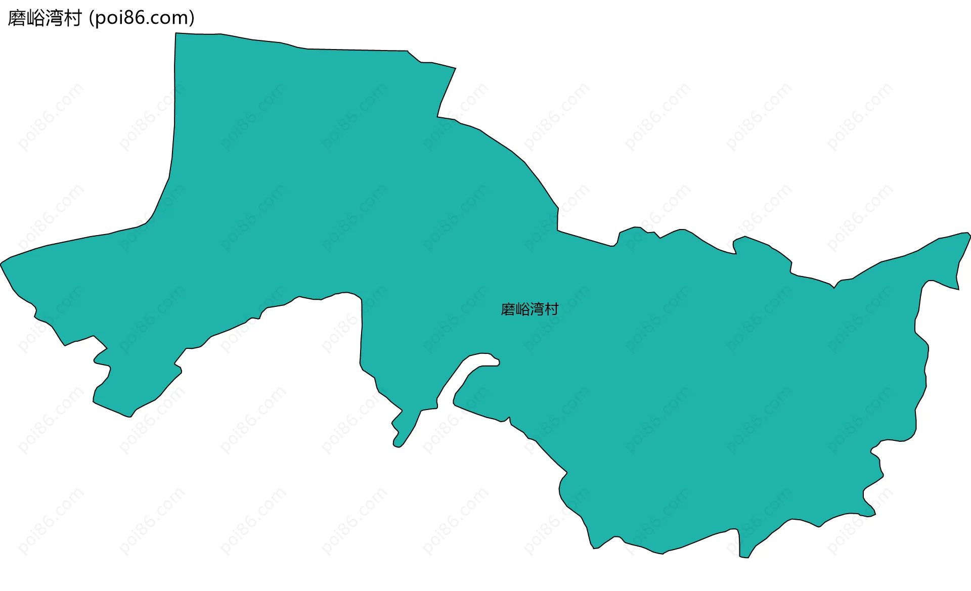 磨峪湾村边界地图