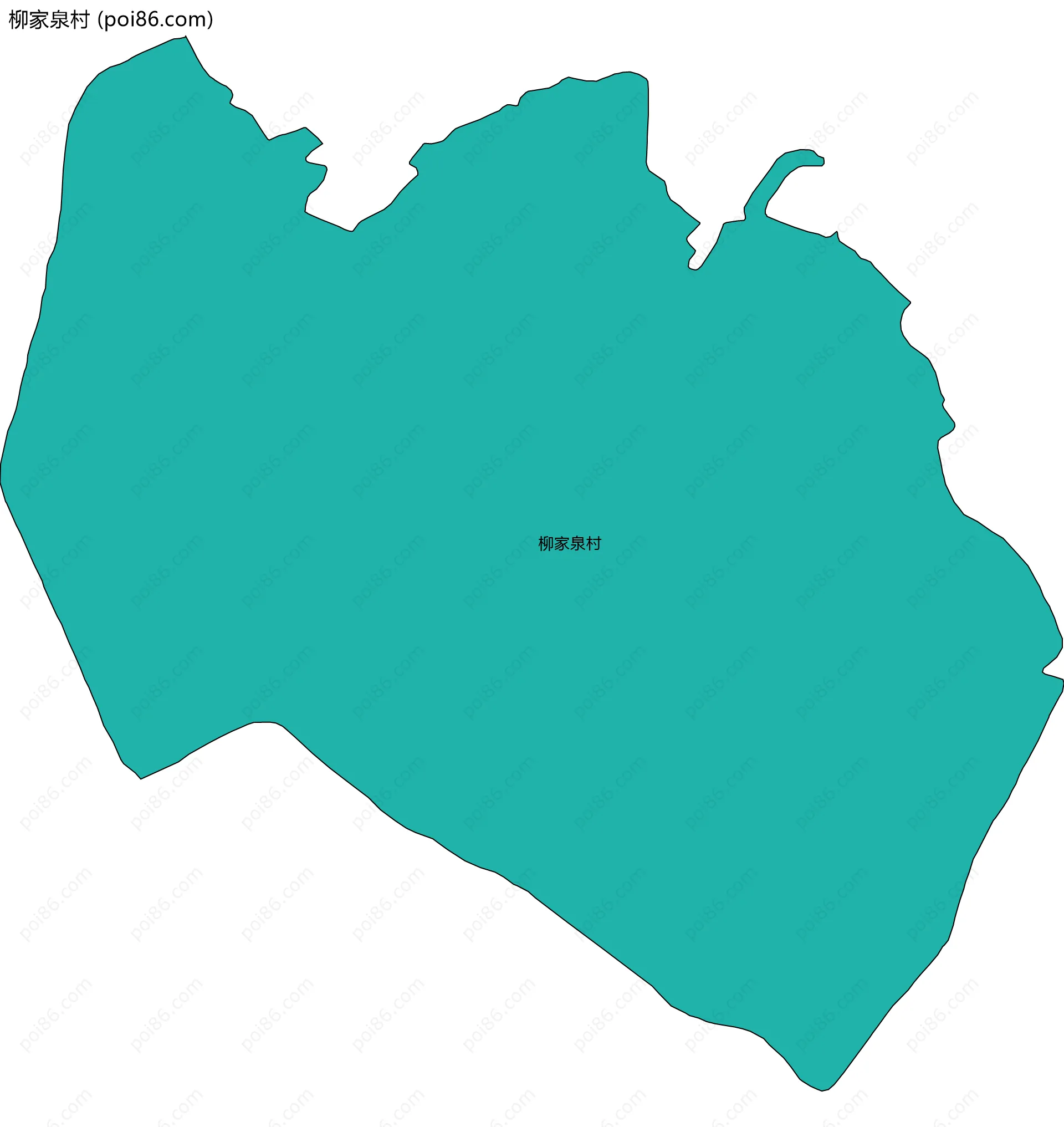 柳家泉村边界地图