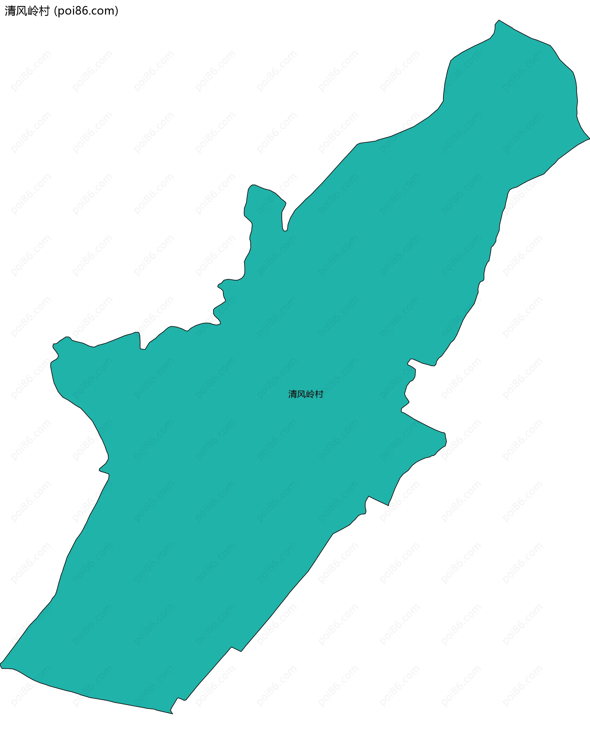 清风岭村边界地图