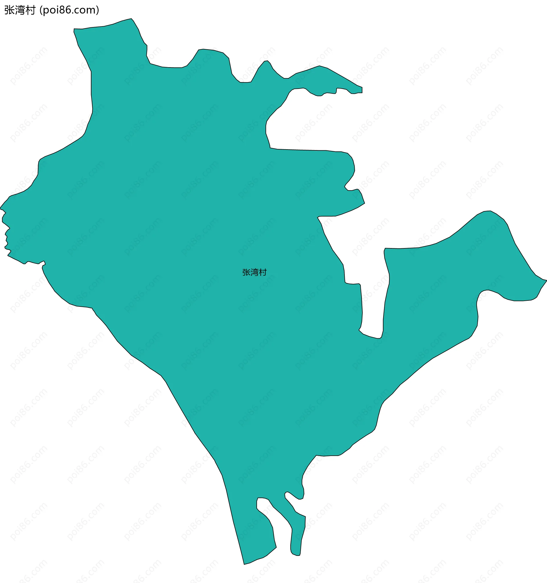 张湾村边界地图