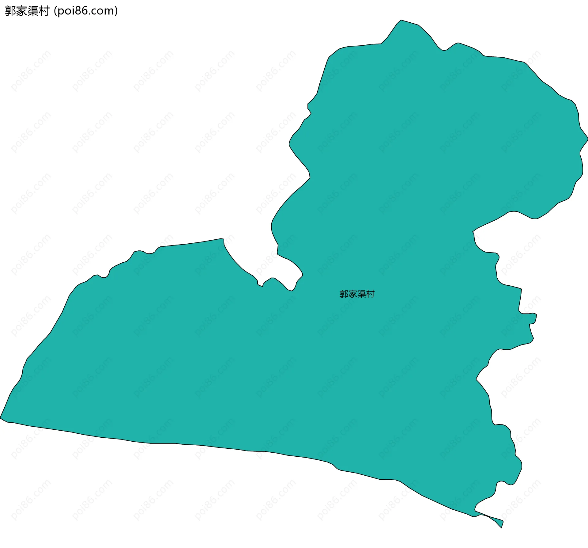 郭家渠村边界地图