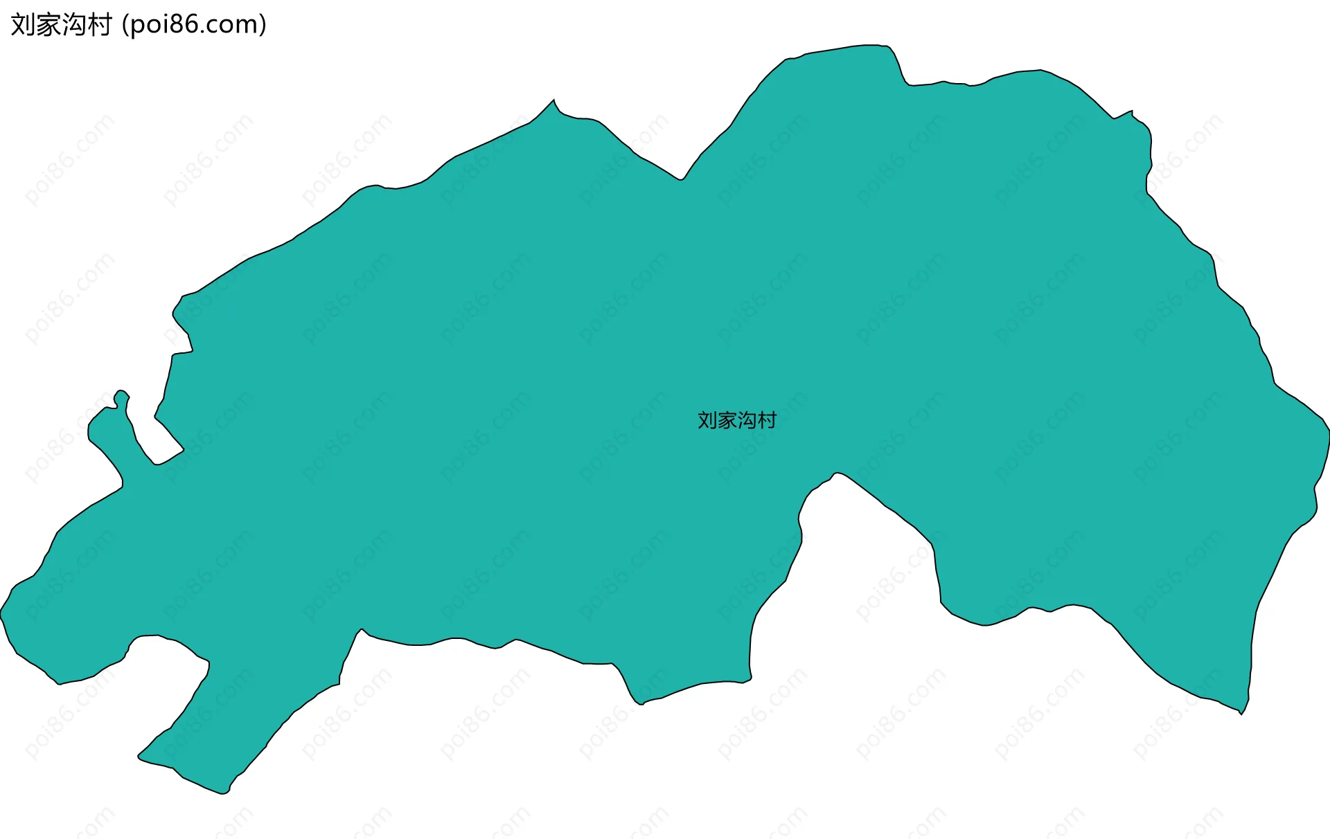 刘家沟村边界地图