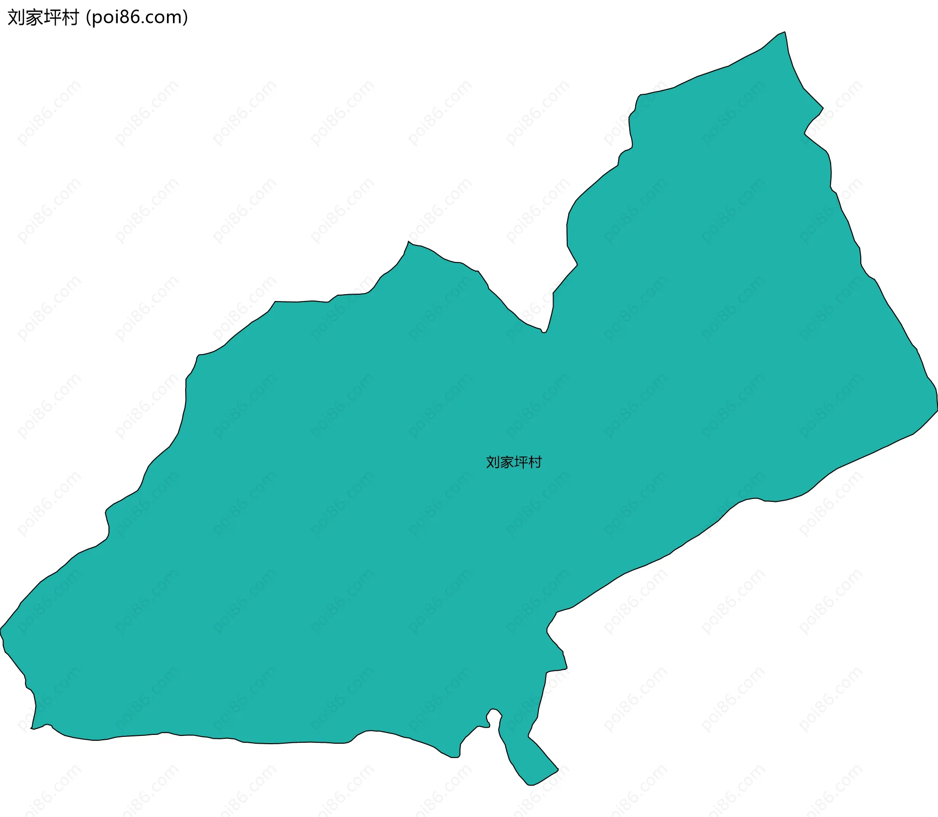 刘家坪村边界地图
