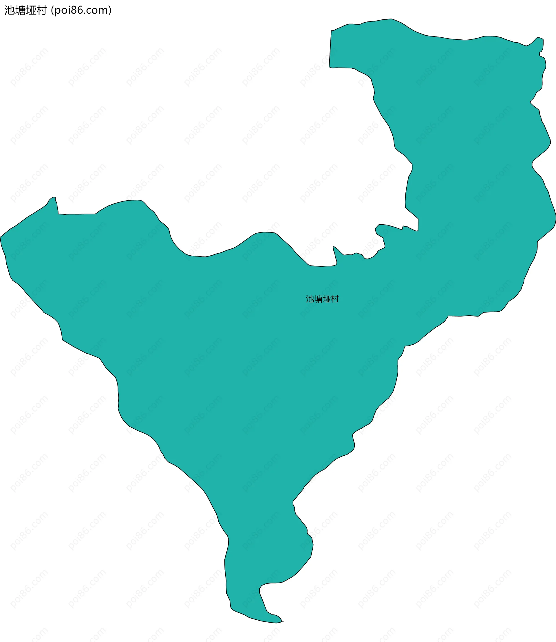 池塘垭村边界地图