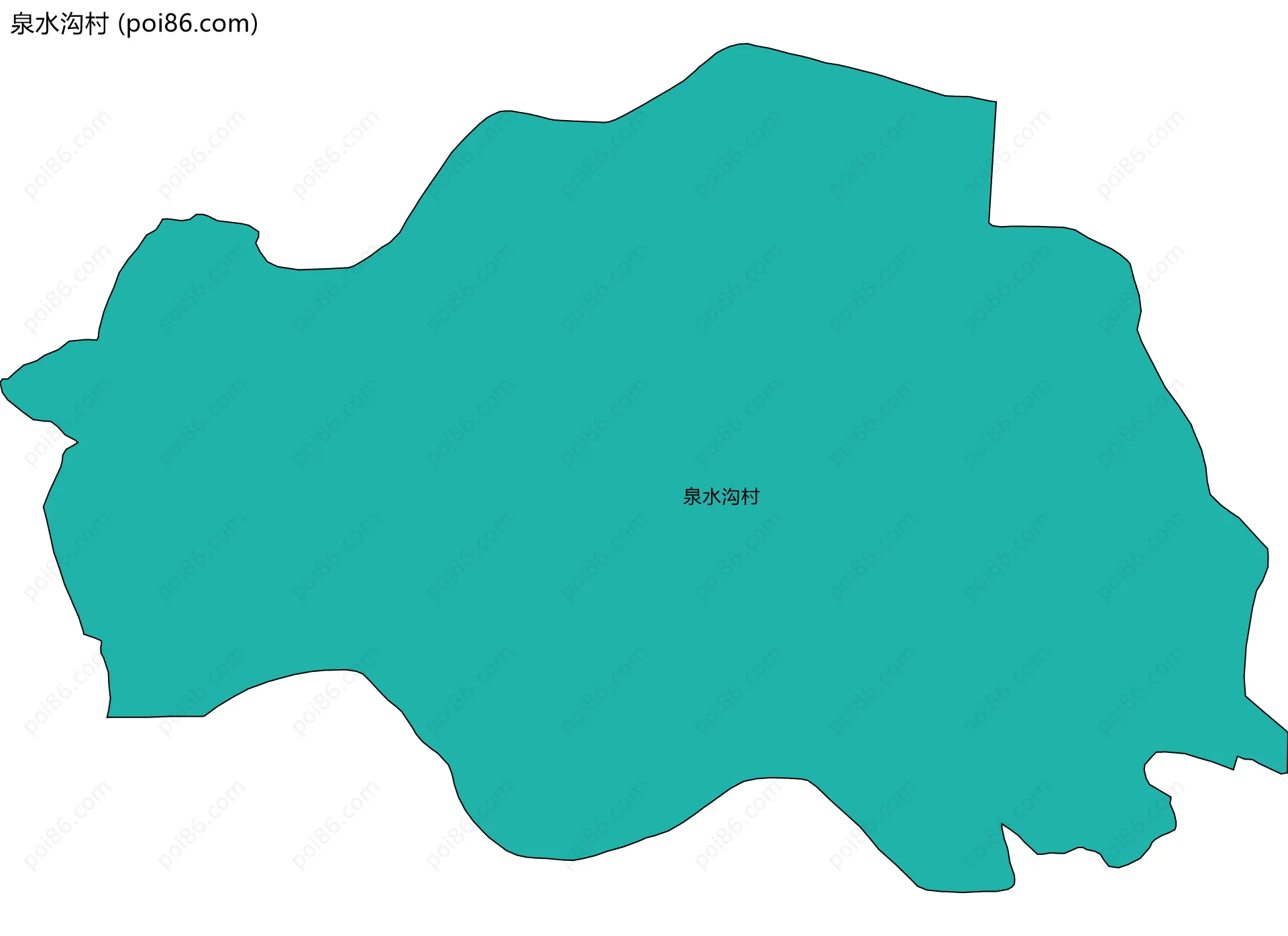 泉水沟村边界地图