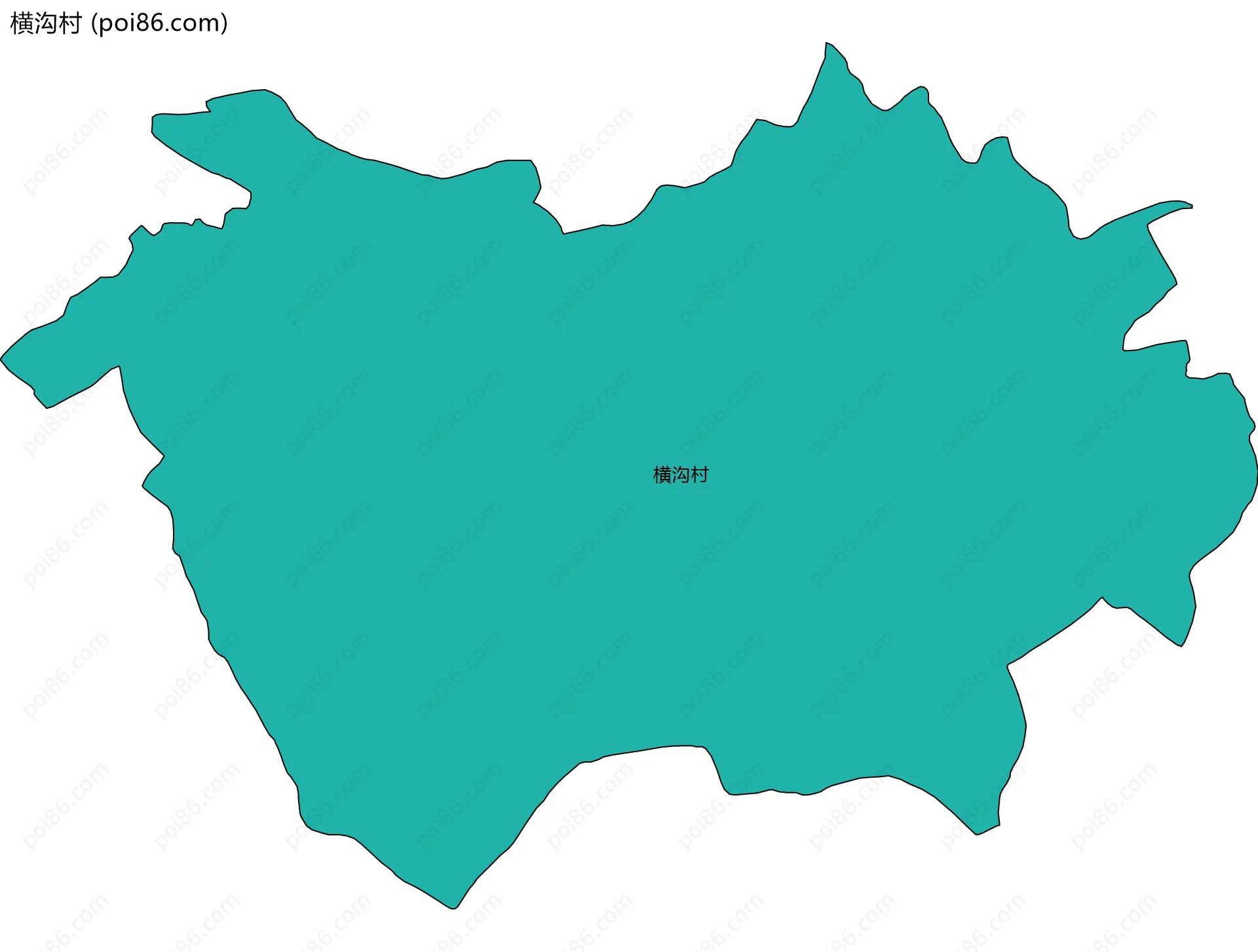 横沟村边界地图