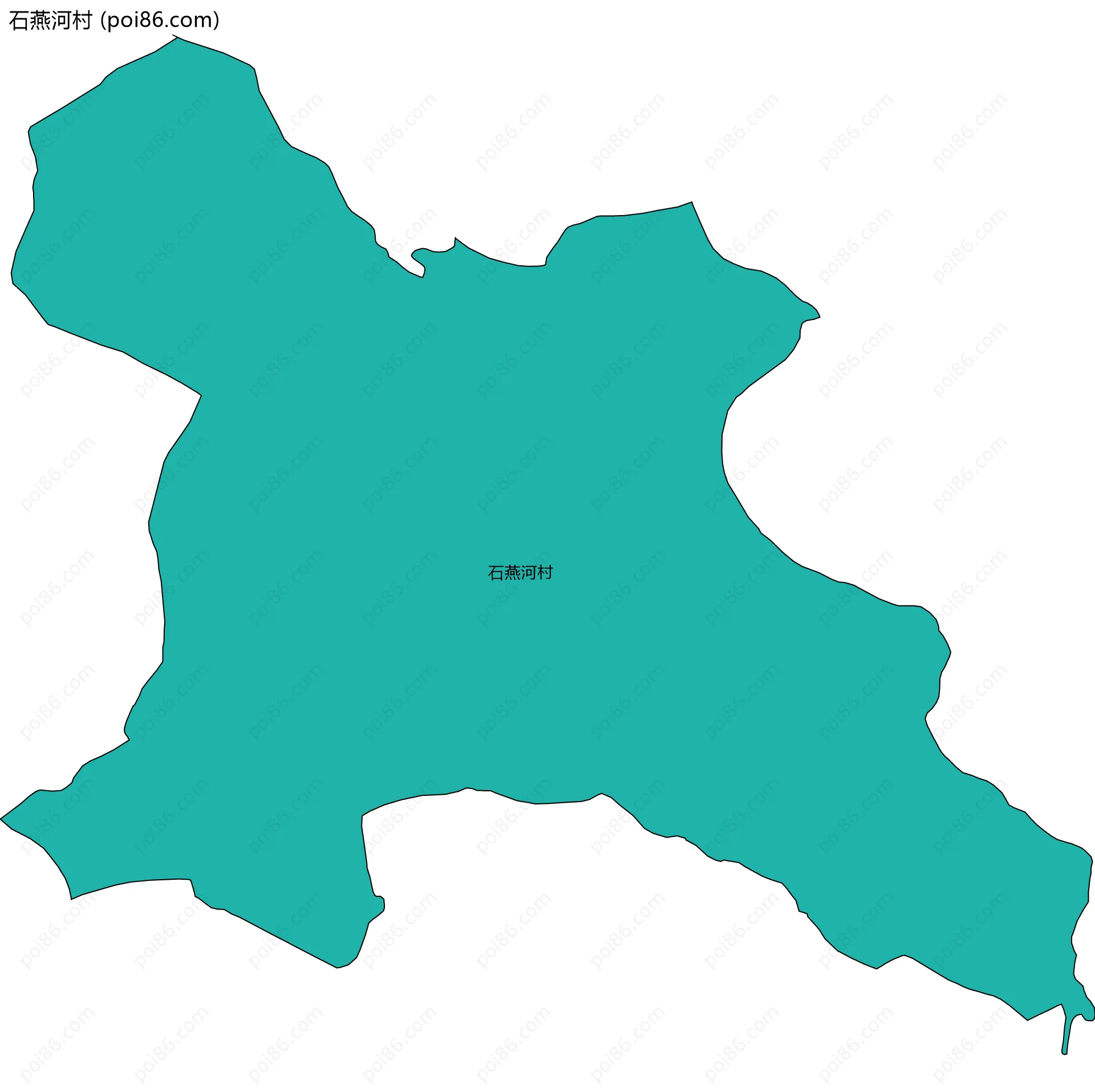 石燕河村边界地图