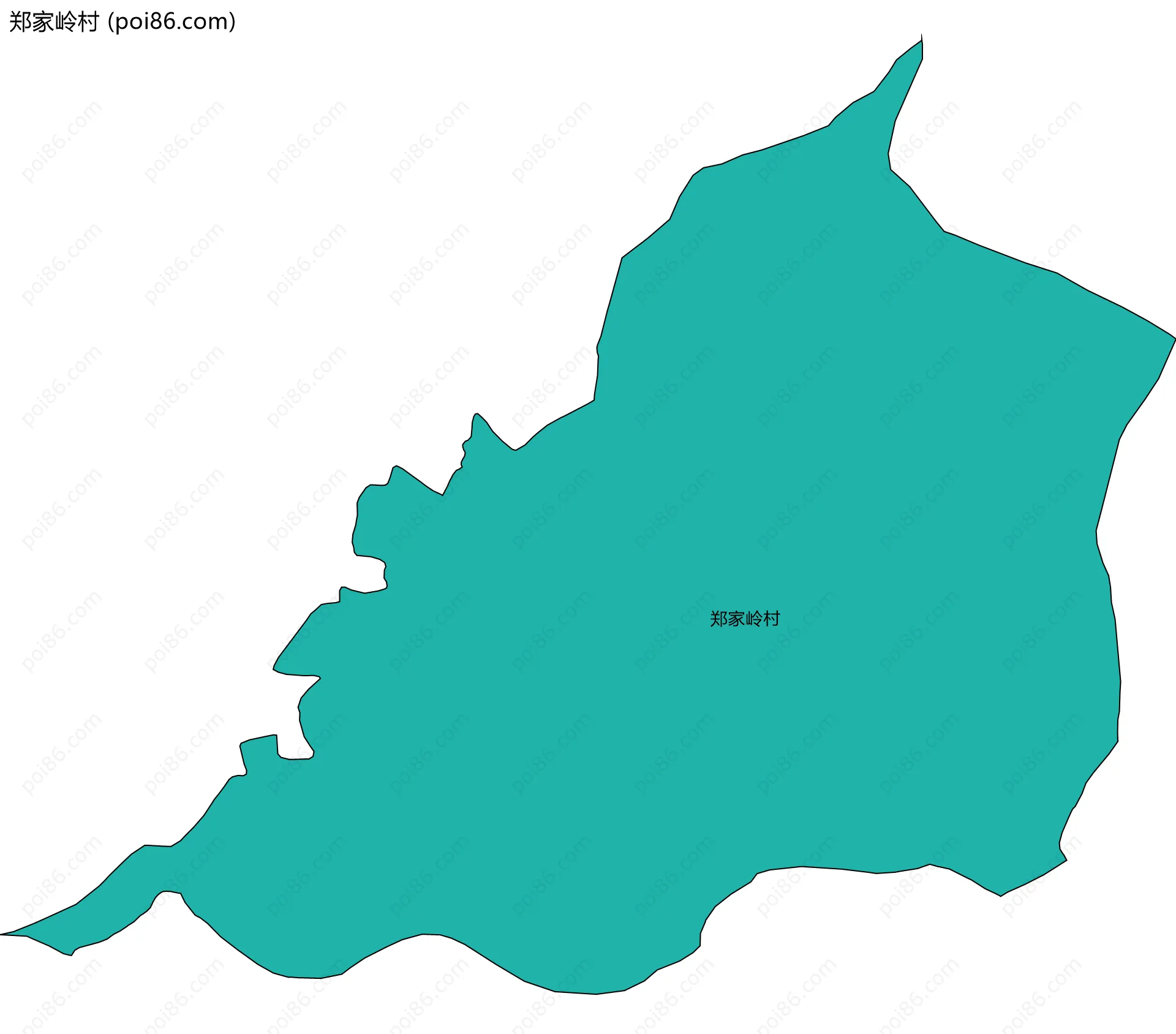 郑家岭村边界地图