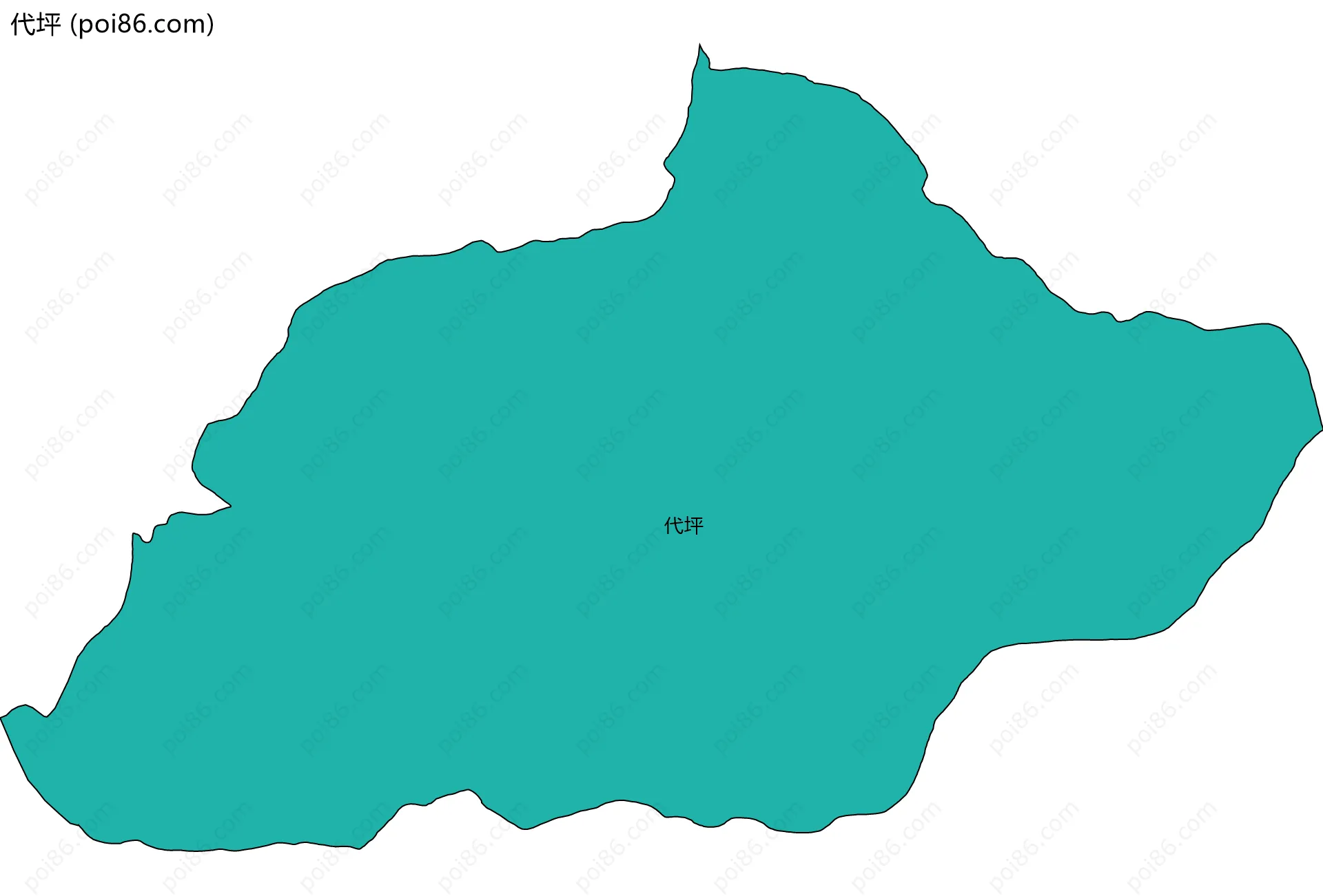 代坪边界地图