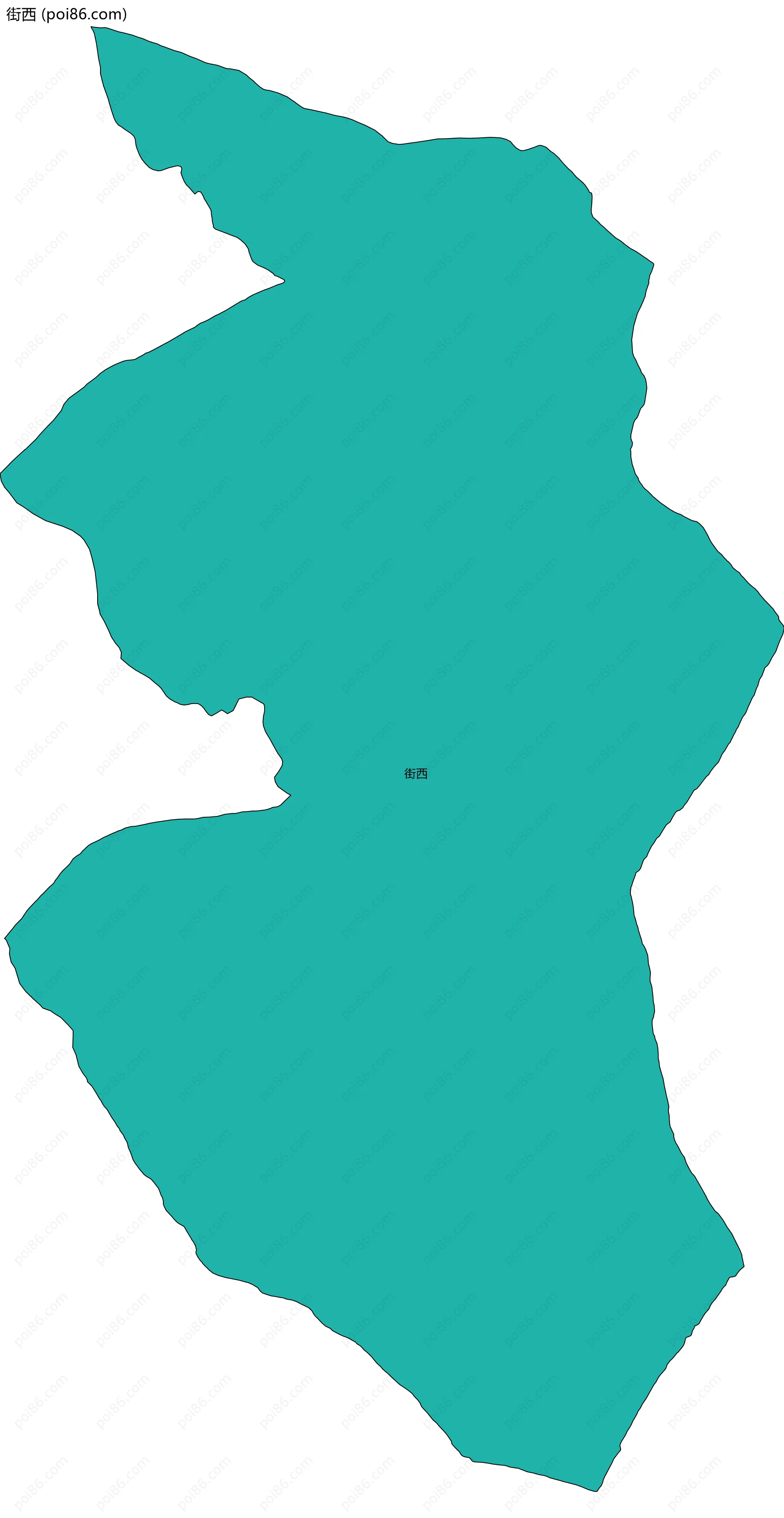 街西边界地图