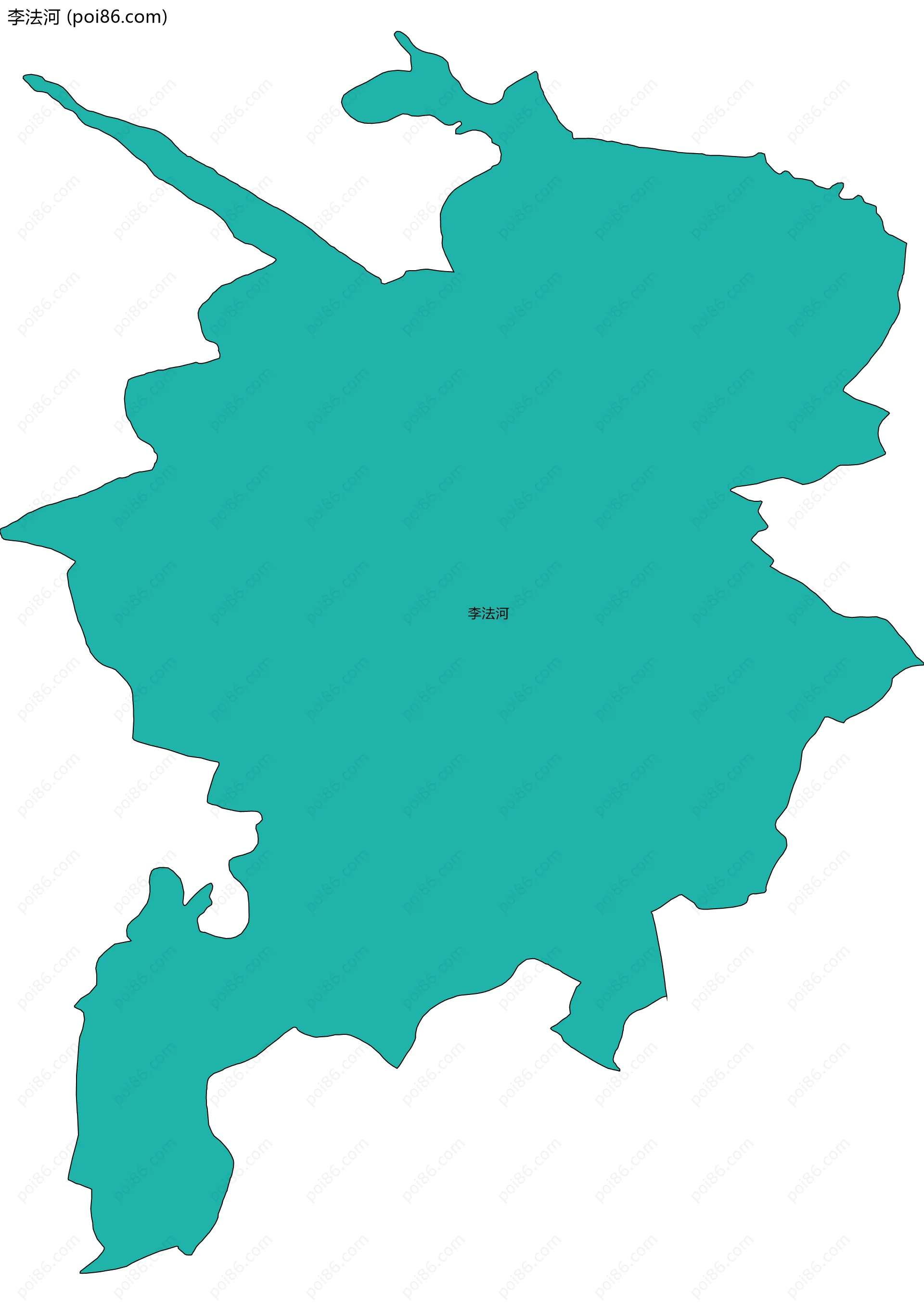 李法河边界地图