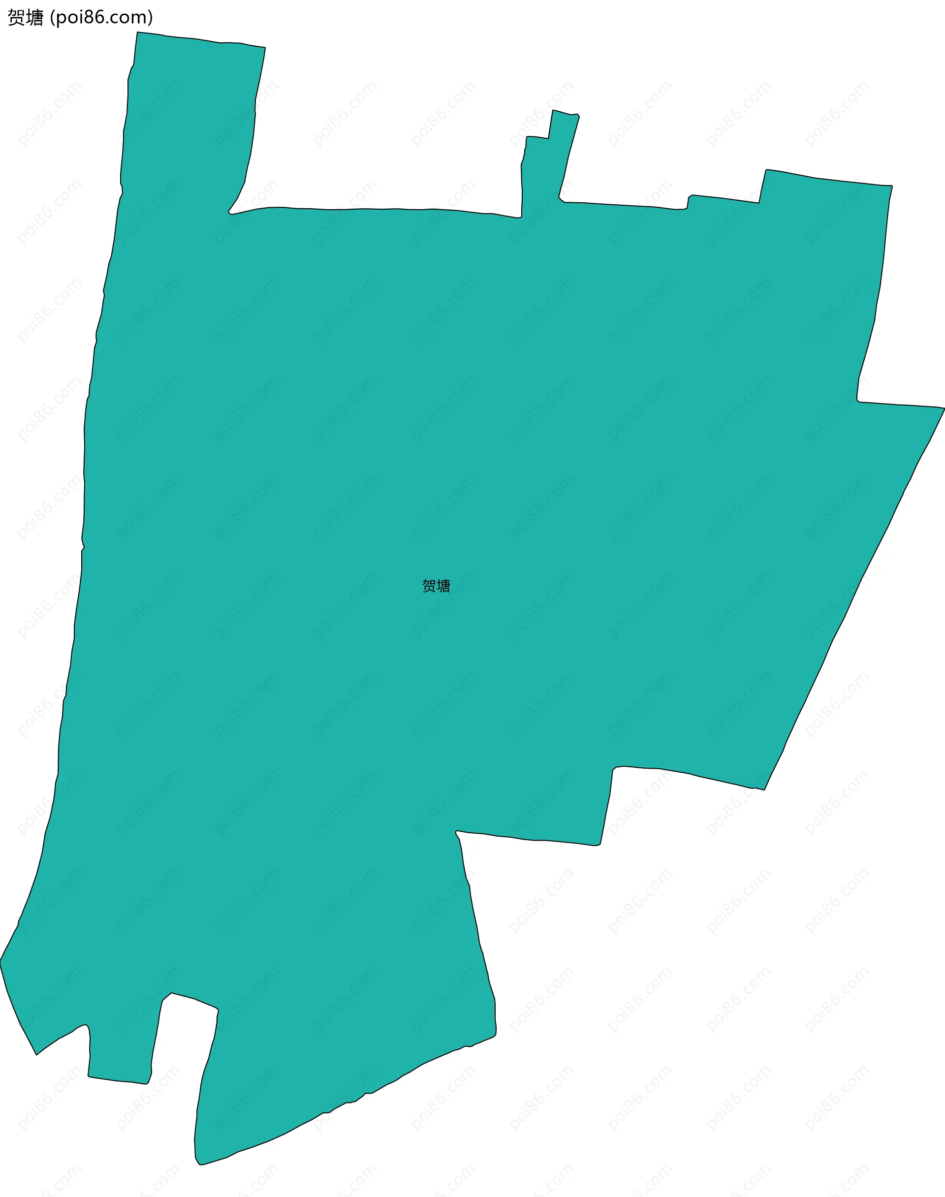 贺塘边界地图