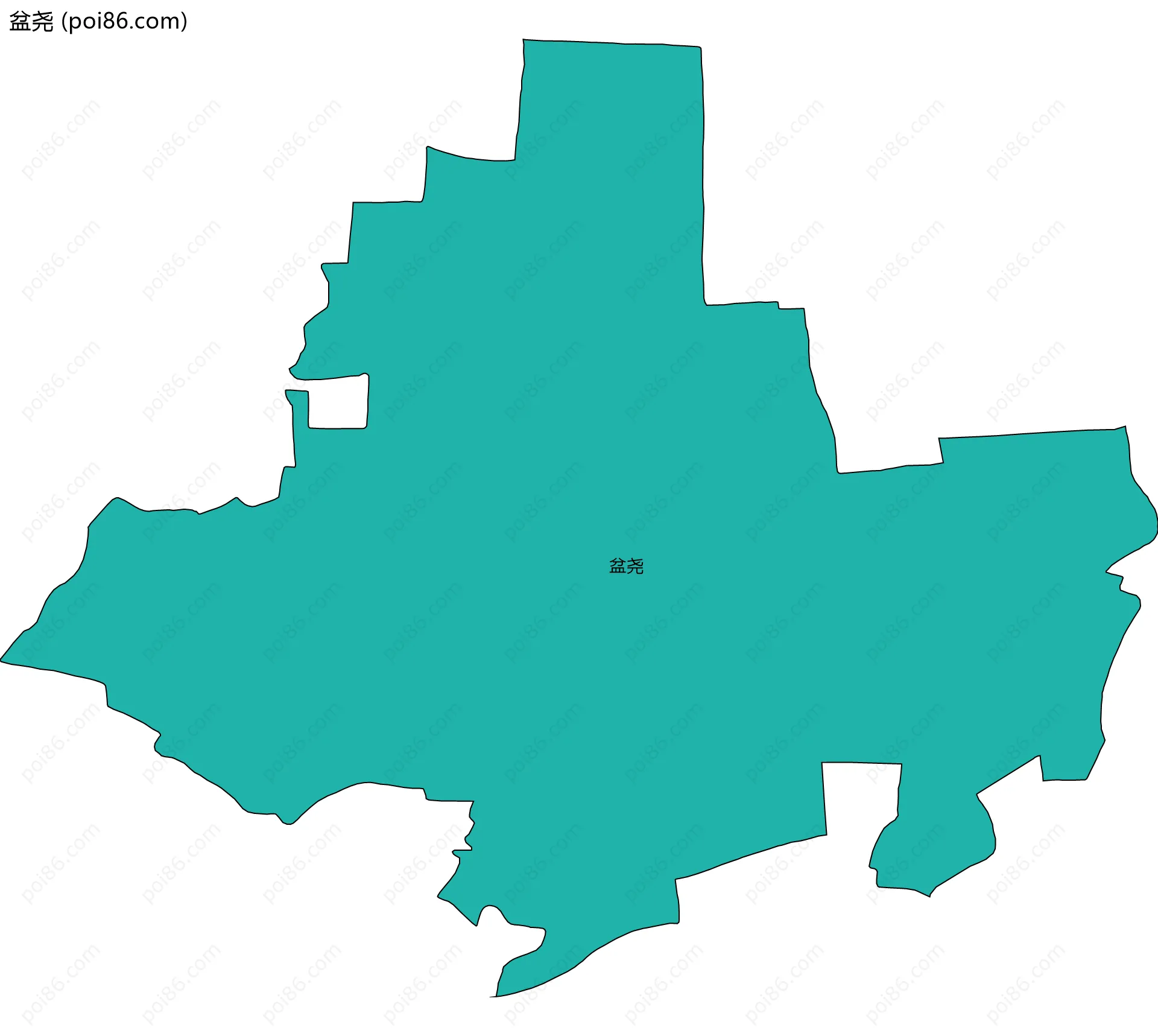 盆尧边界地图