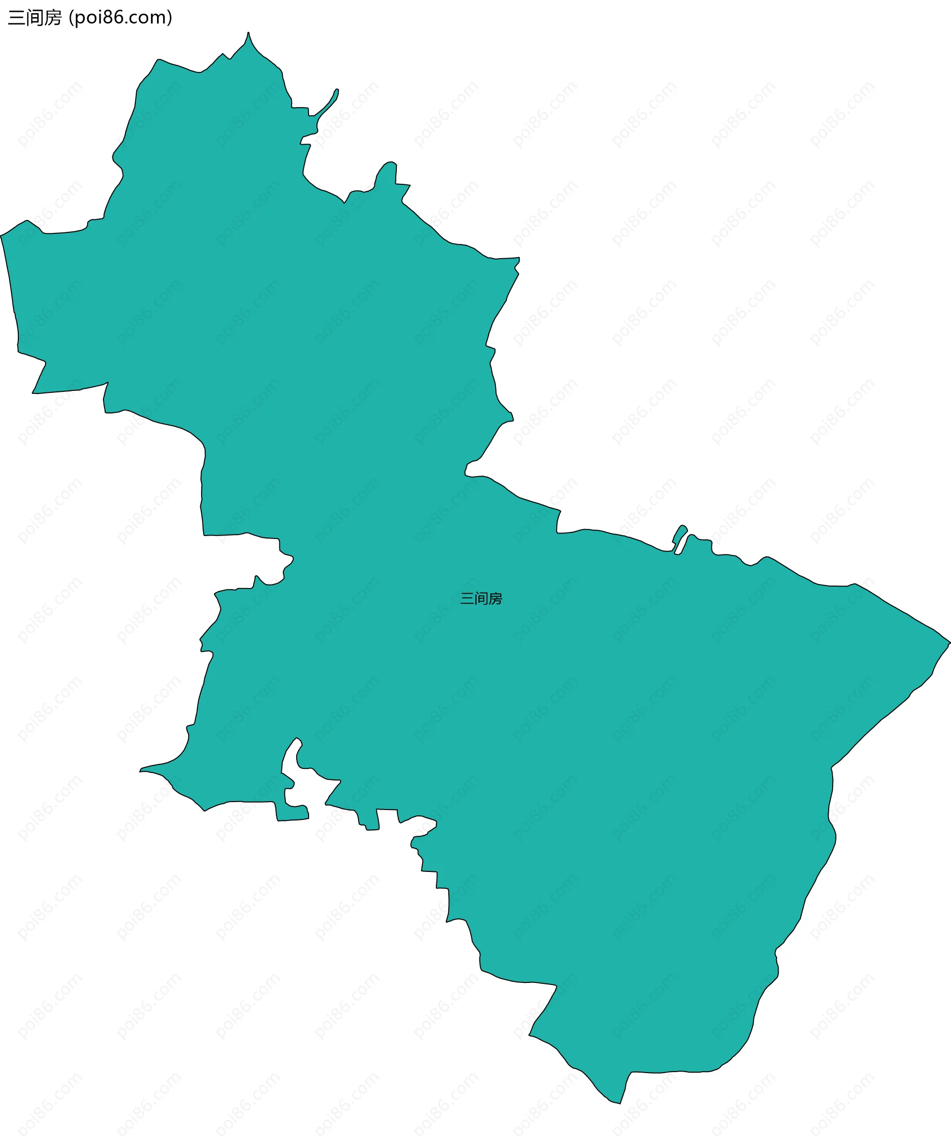 三间房边界地图