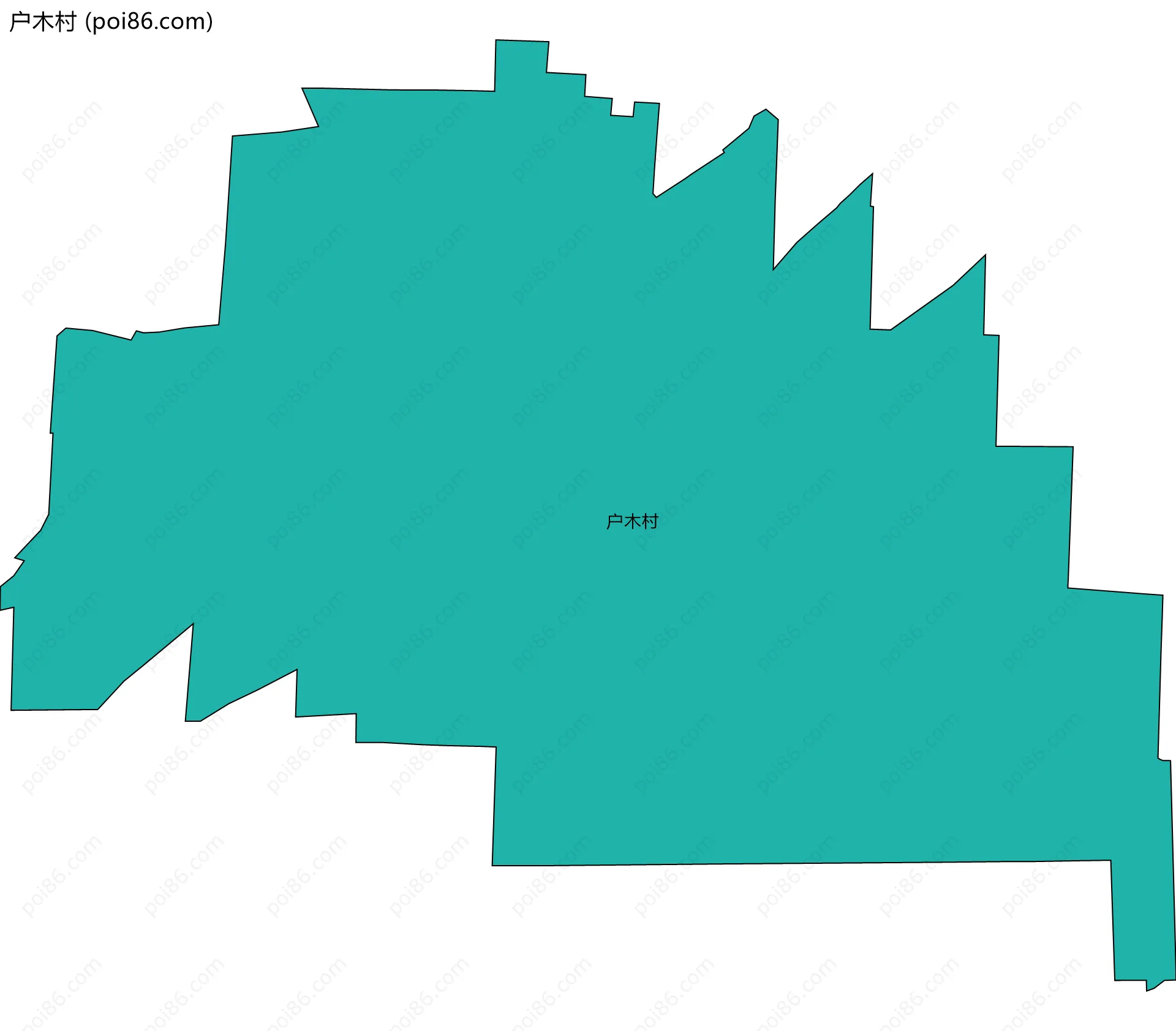 户木村边界地图