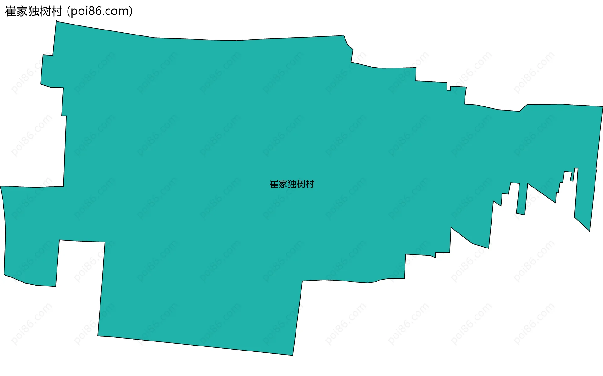 崔家独树村边界地图