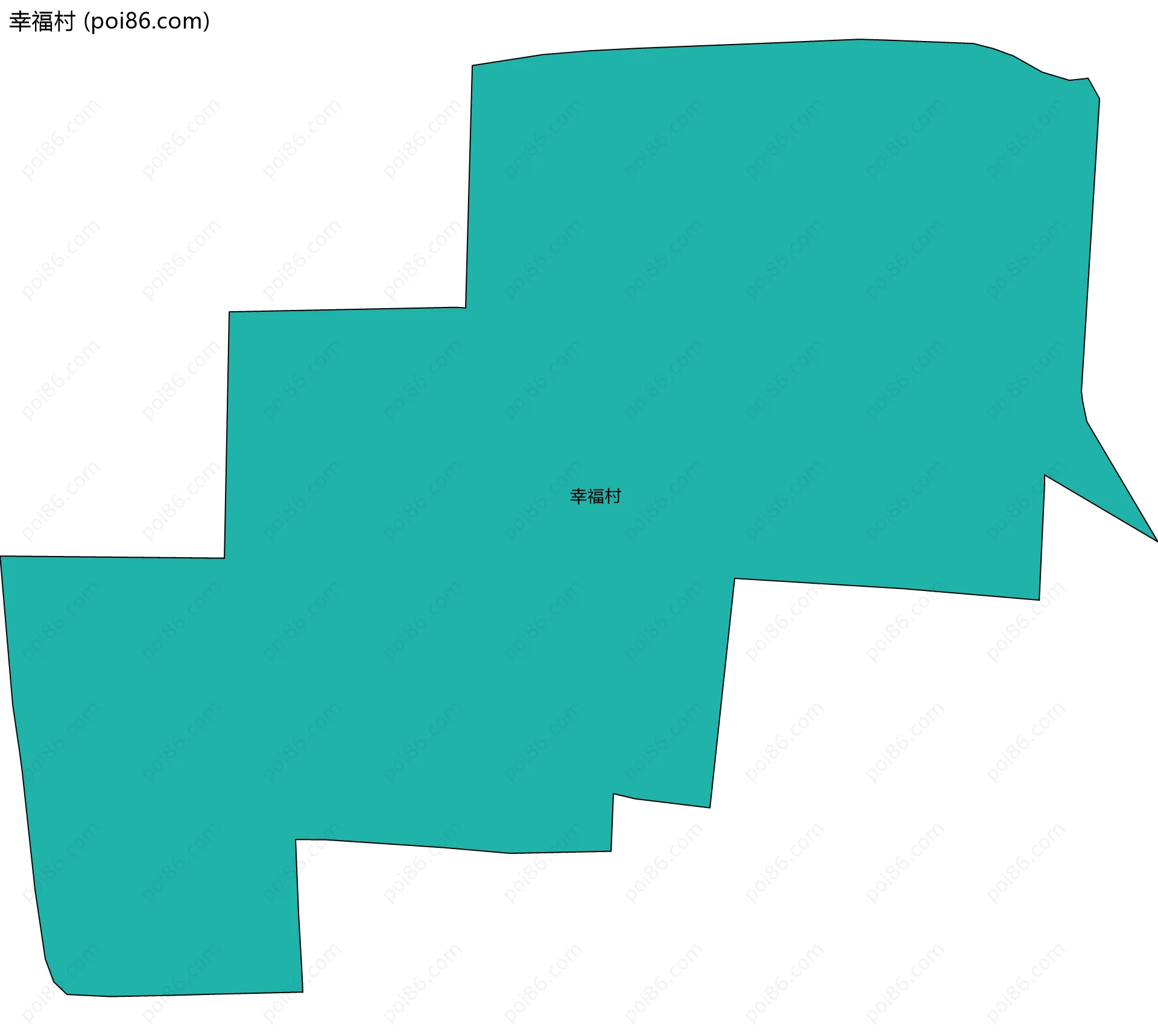 幸福村边界地图