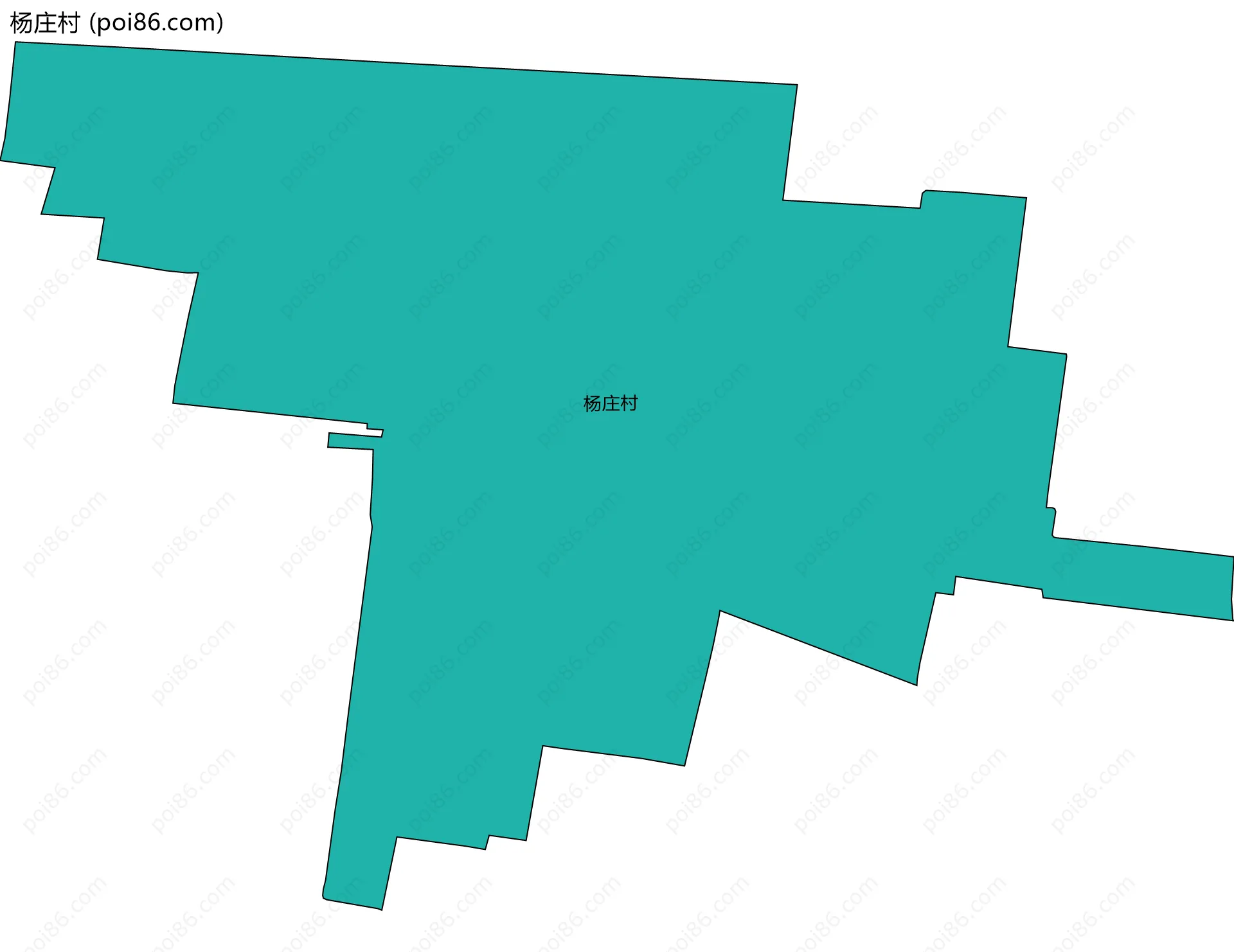 杨庄村边界地图