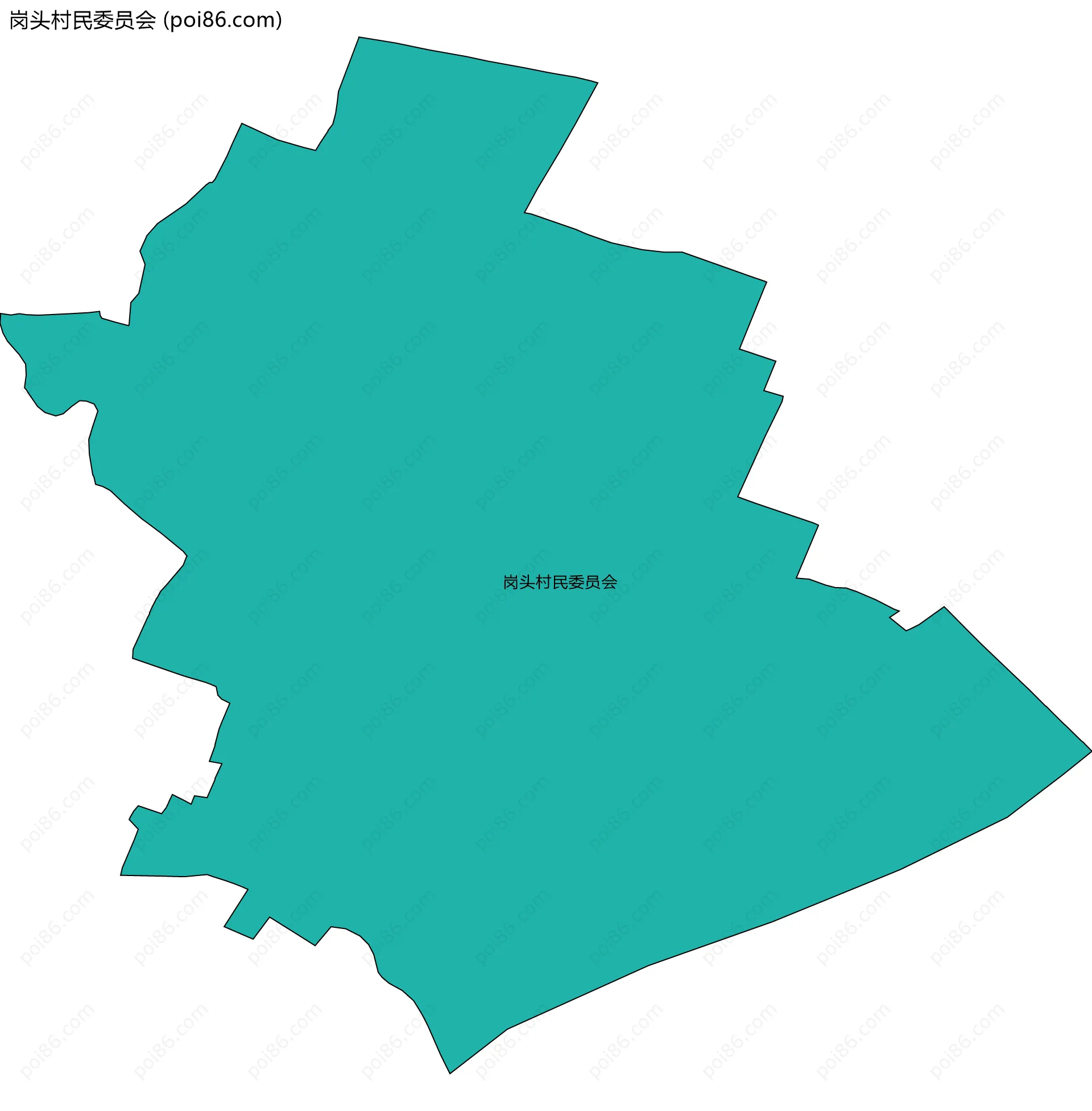 岗头村民委员会边界地图