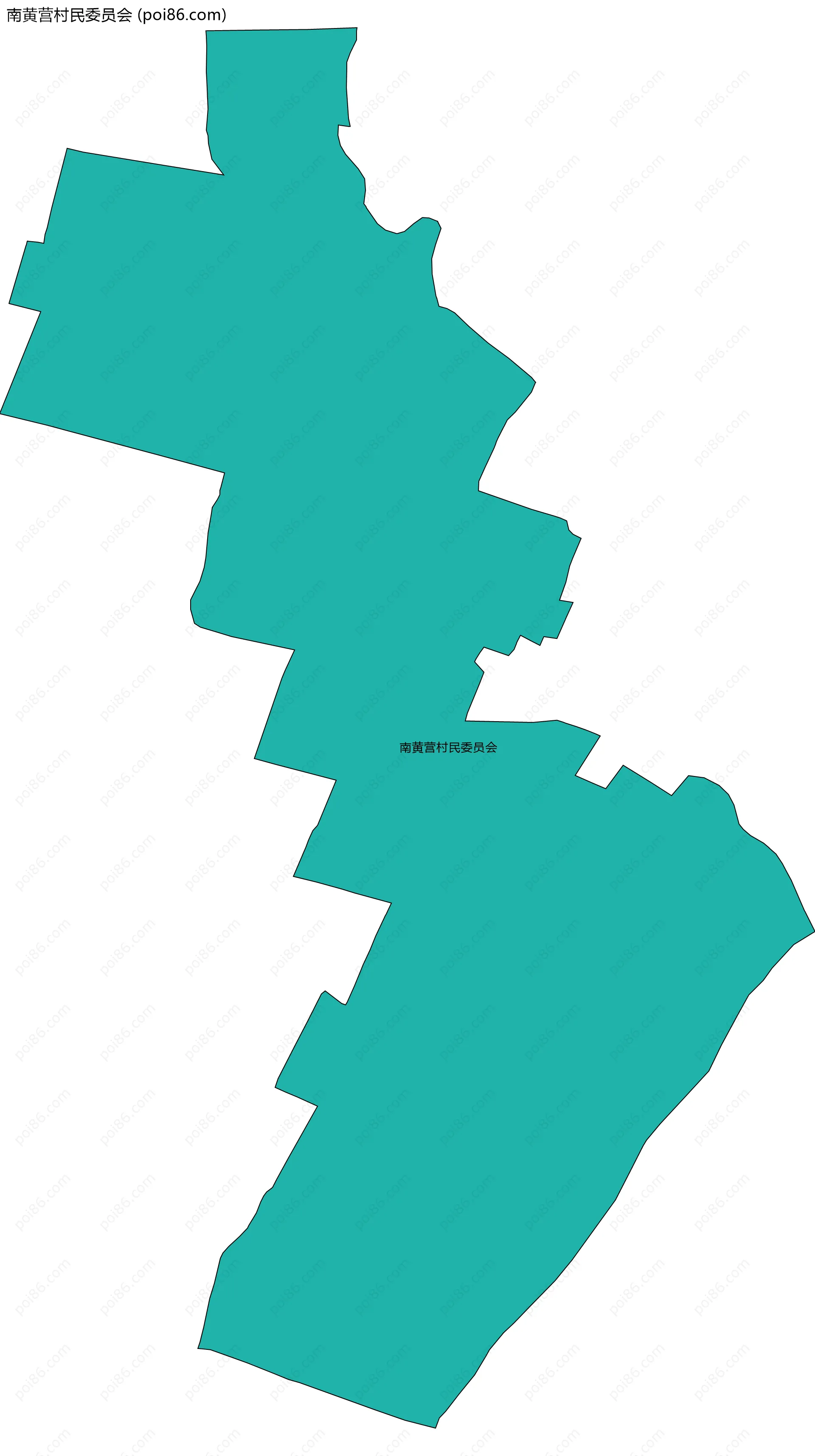 南黄营村民委员会边界地图