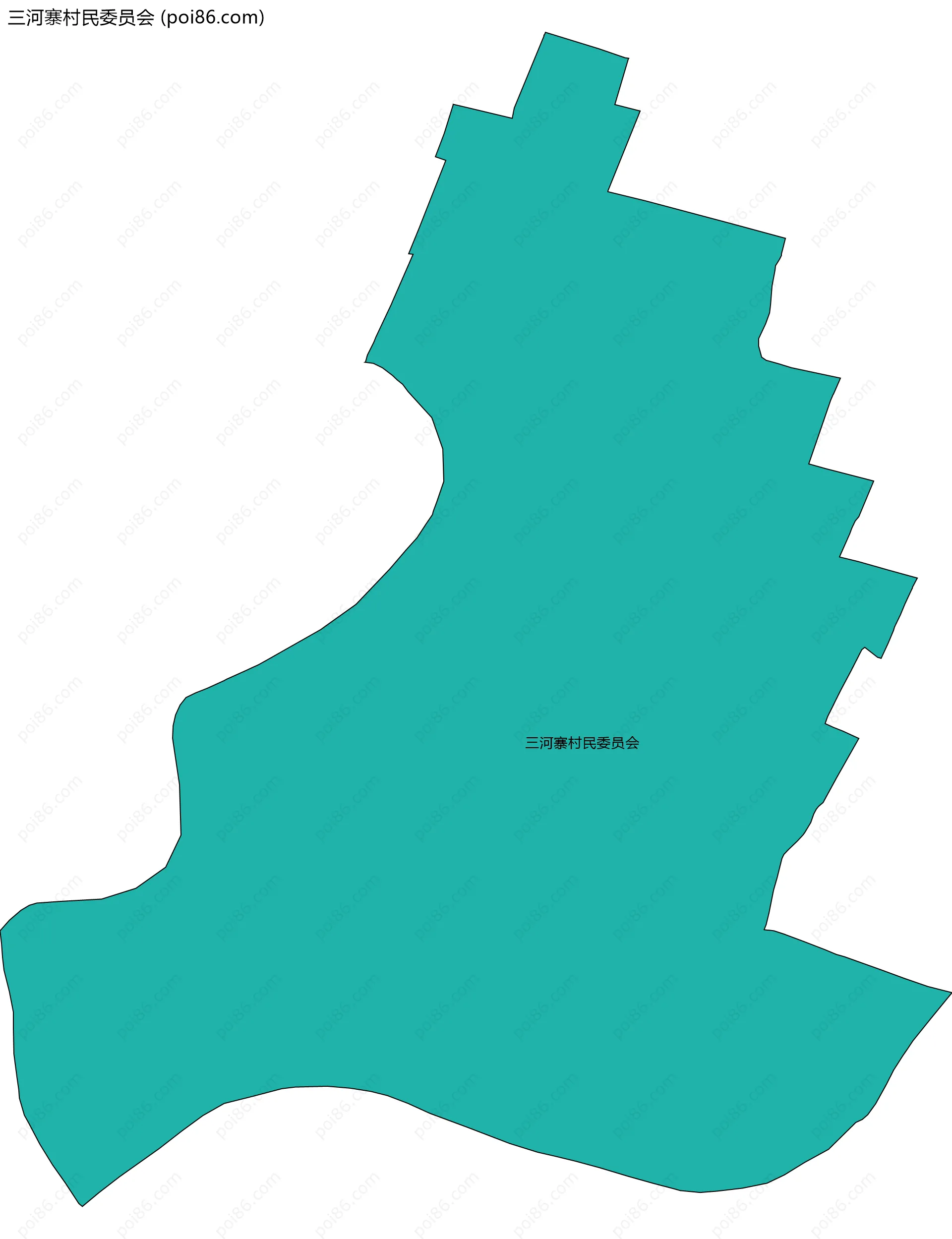 三河寨村民委员会边界地图