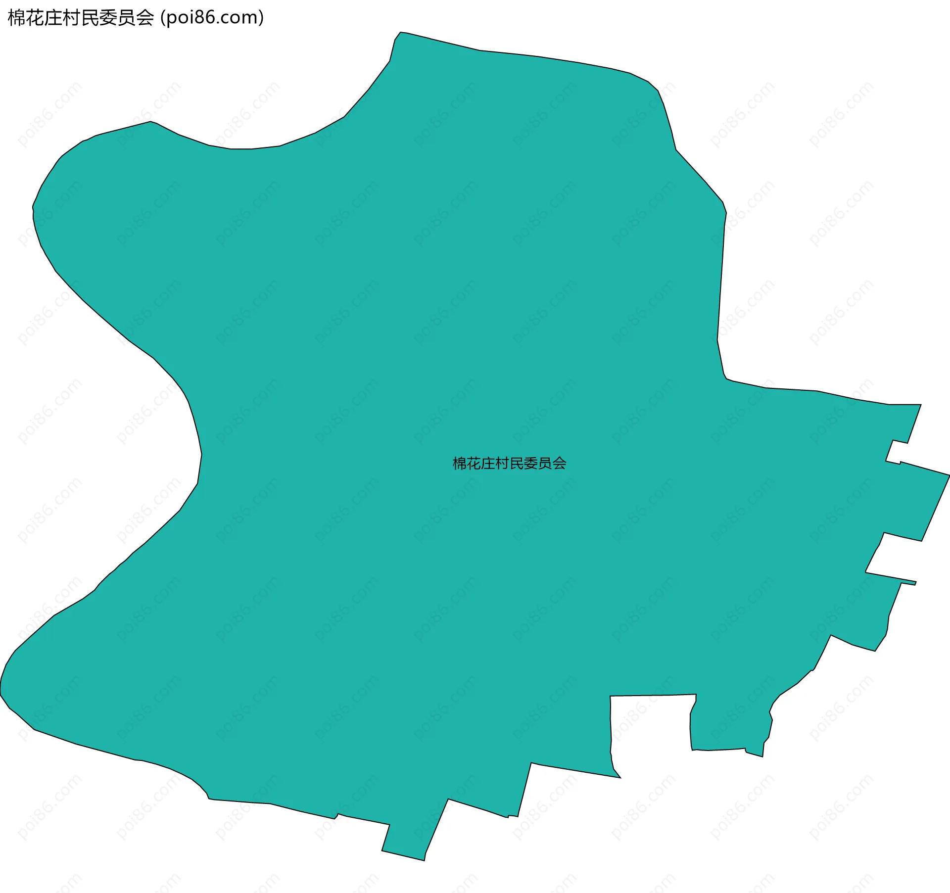 棉花庄村民委员会边界地图