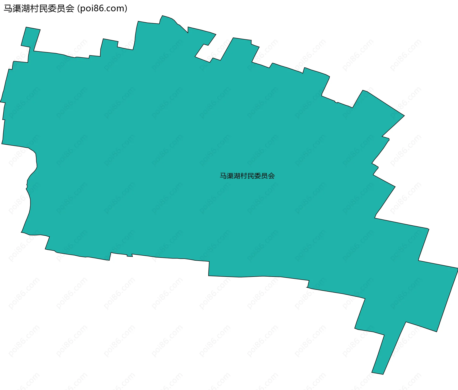 马渠湖村民委员会边界地图
