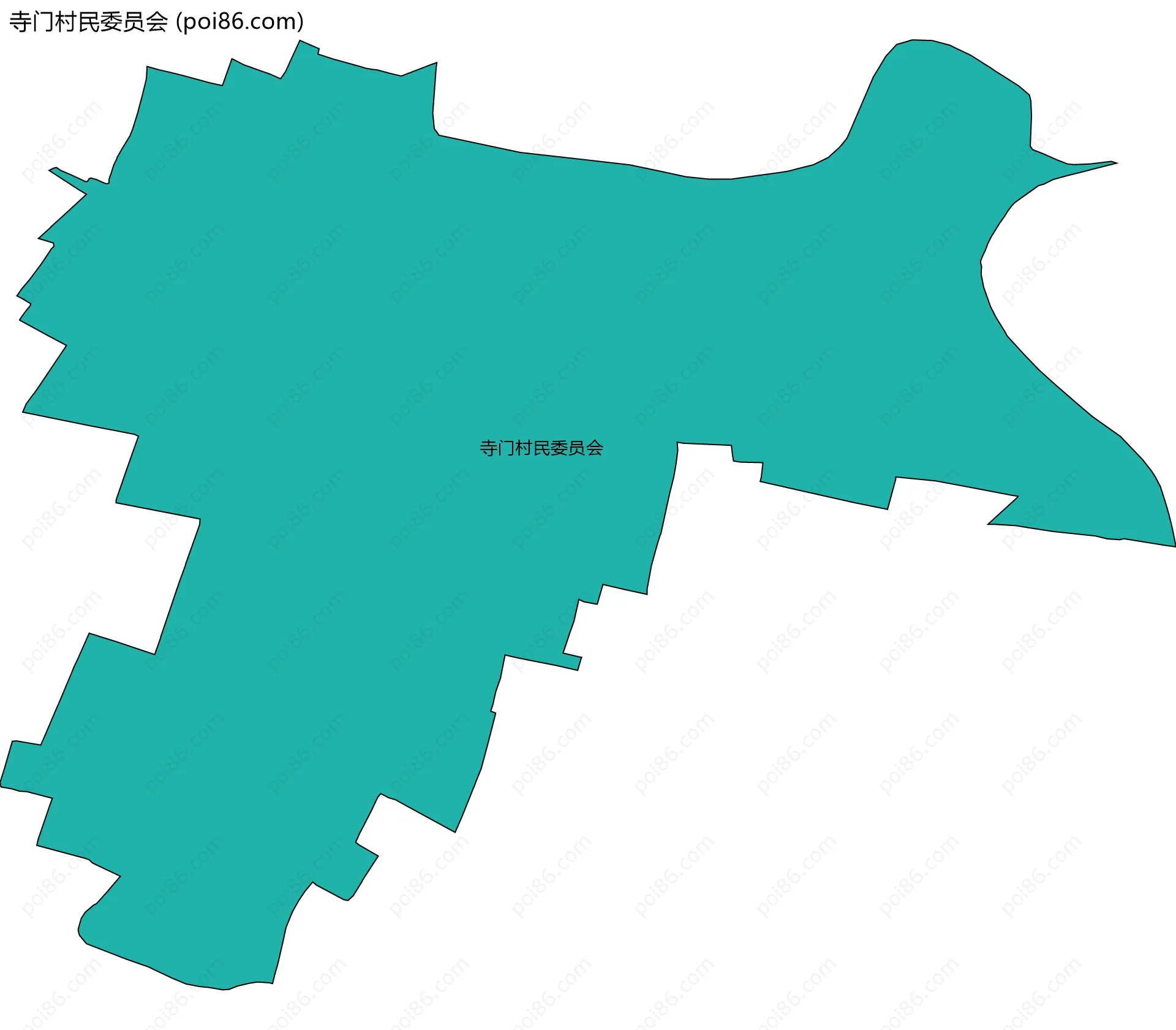寺门村民委员会边界地图