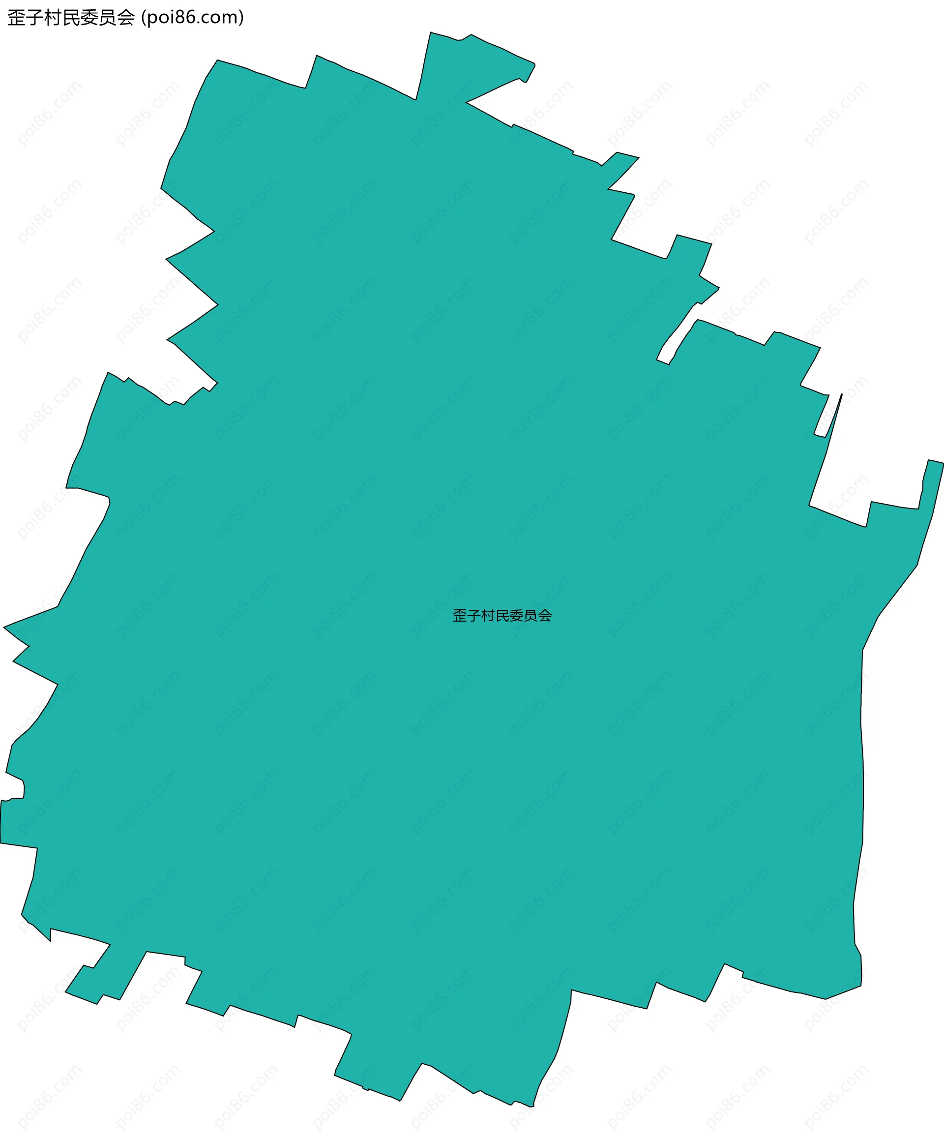 歪子村民委员会边界地图