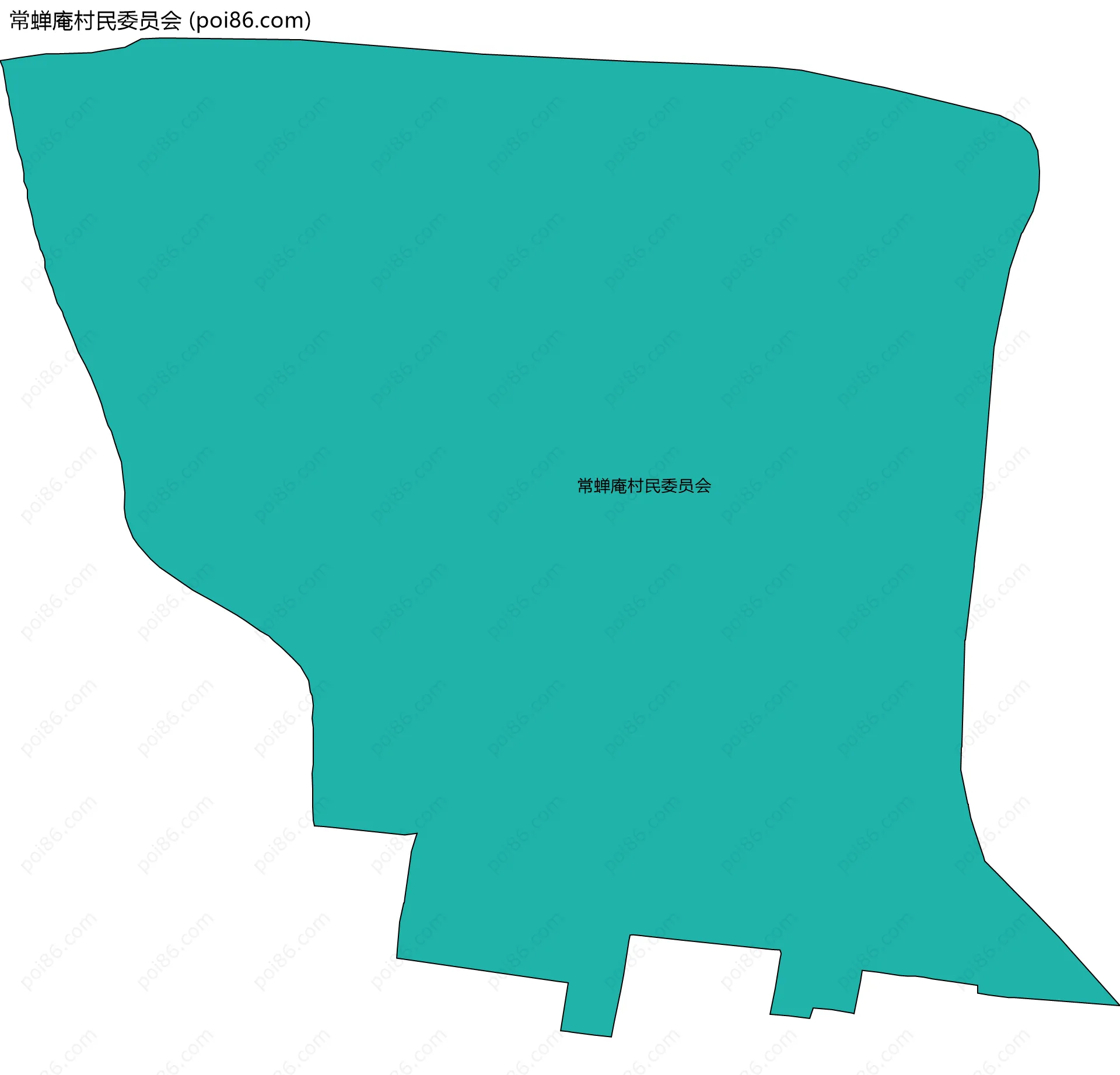 常蝉庵村民委员会边界地图