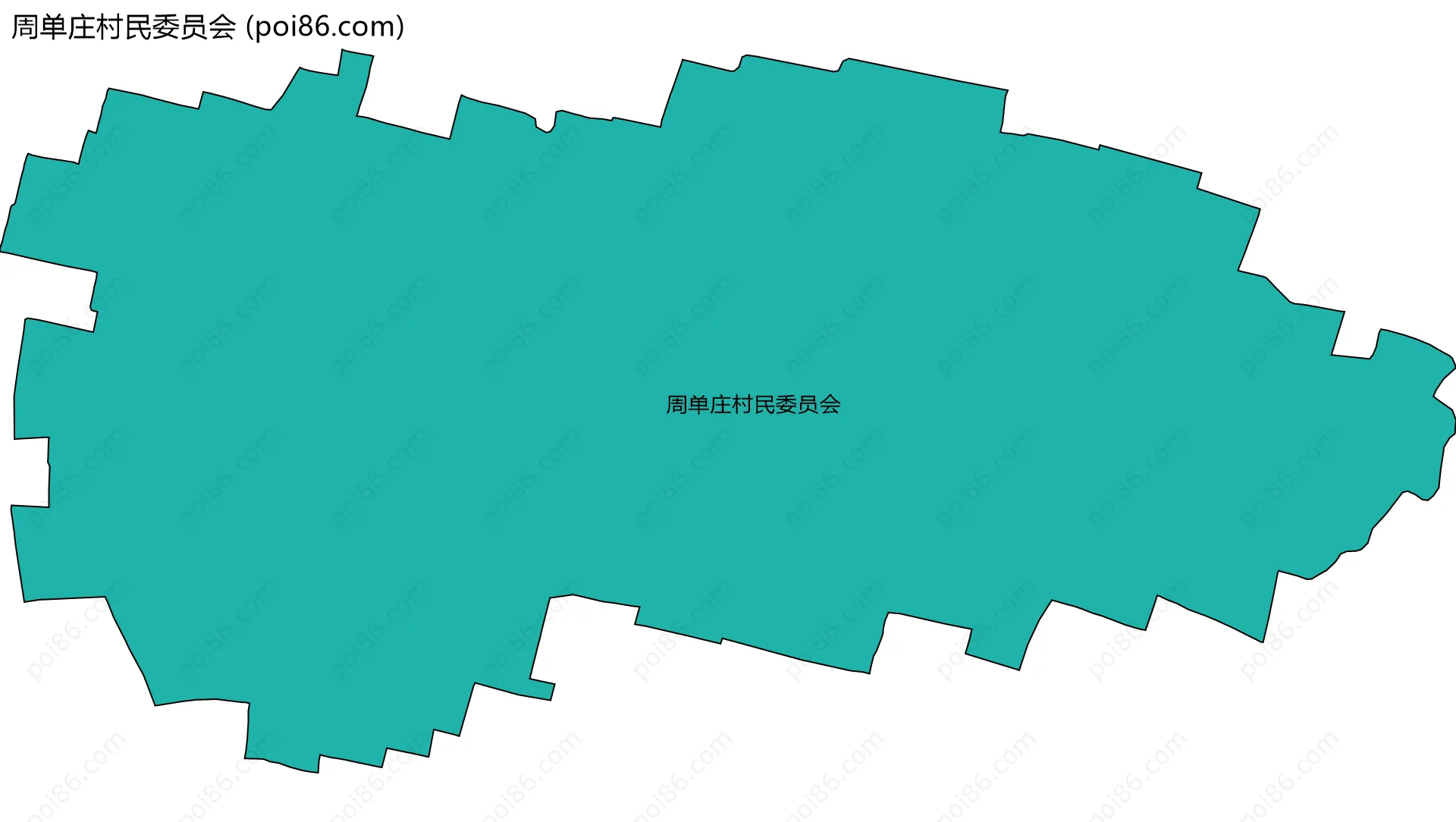周单庄村民委员会边界地图