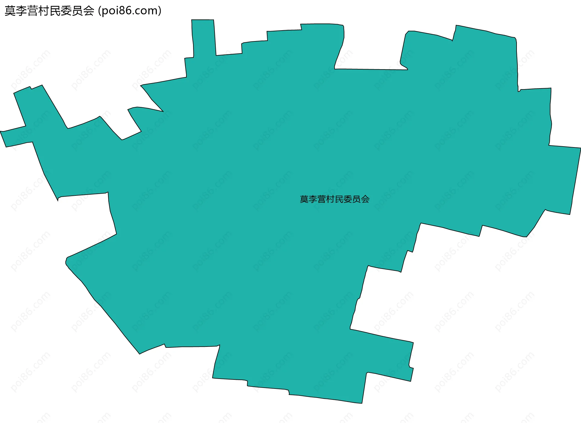 莫李营村民委员会边界地图