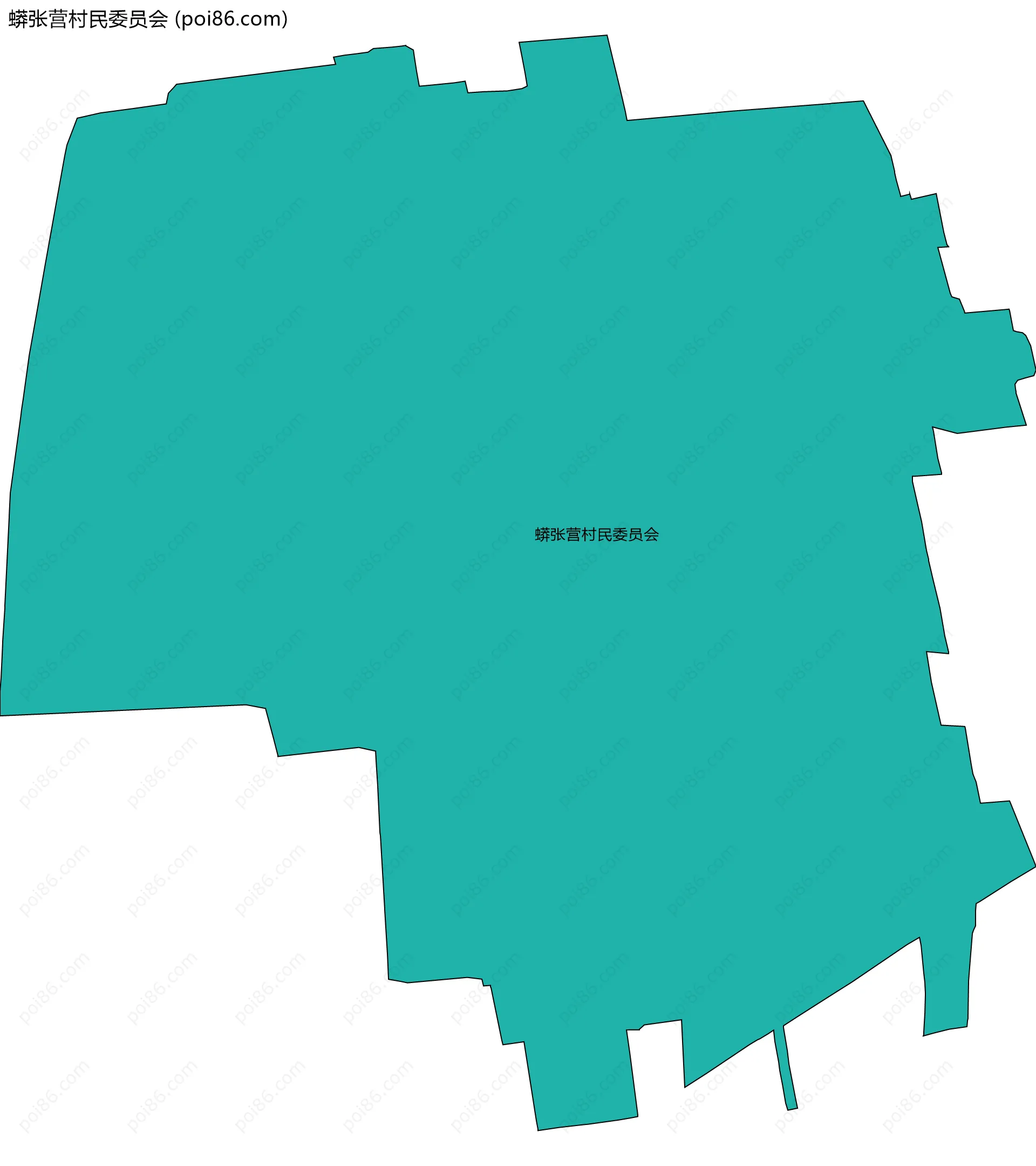 蟒张营村民委员会边界地图
