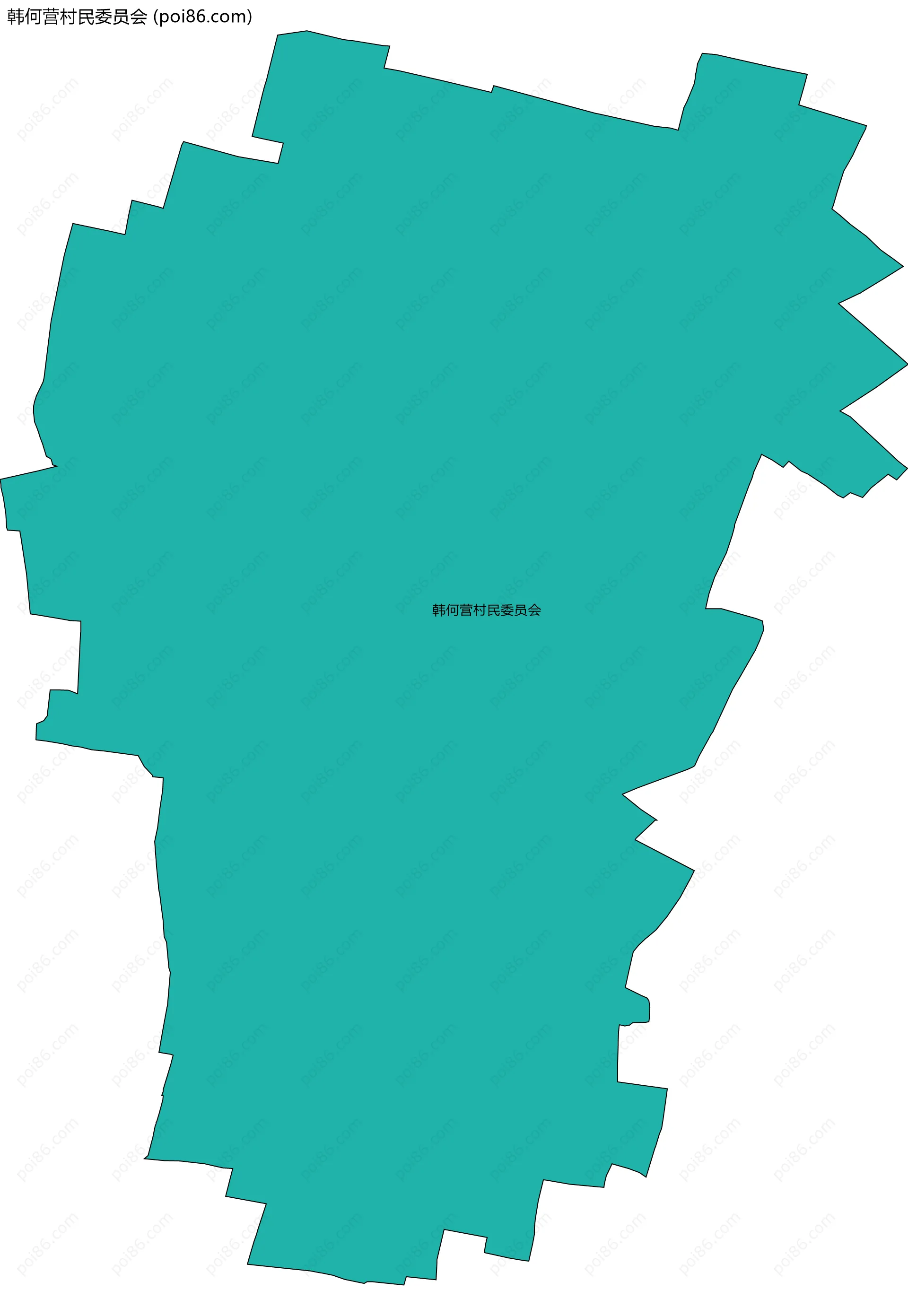 韩何营村民委员会边界地图